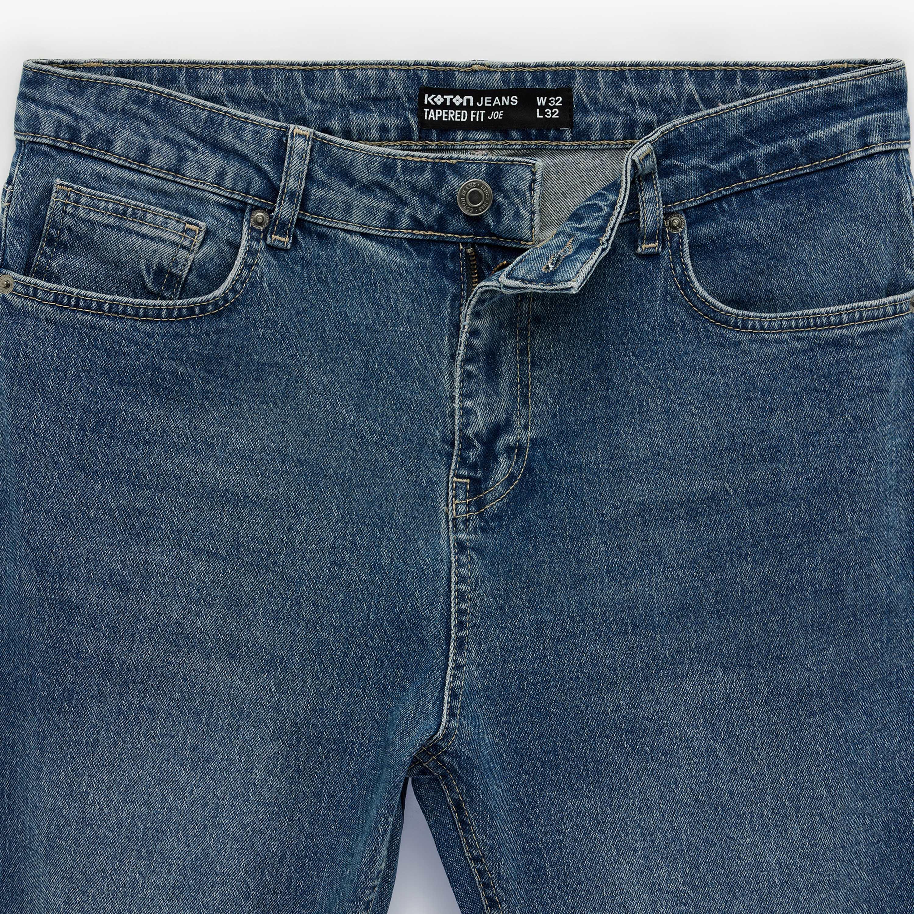 KOTON Regular Fit Plain Mid-Rise Men's Jeans-men-clothing-bottoms-jeans-image-7