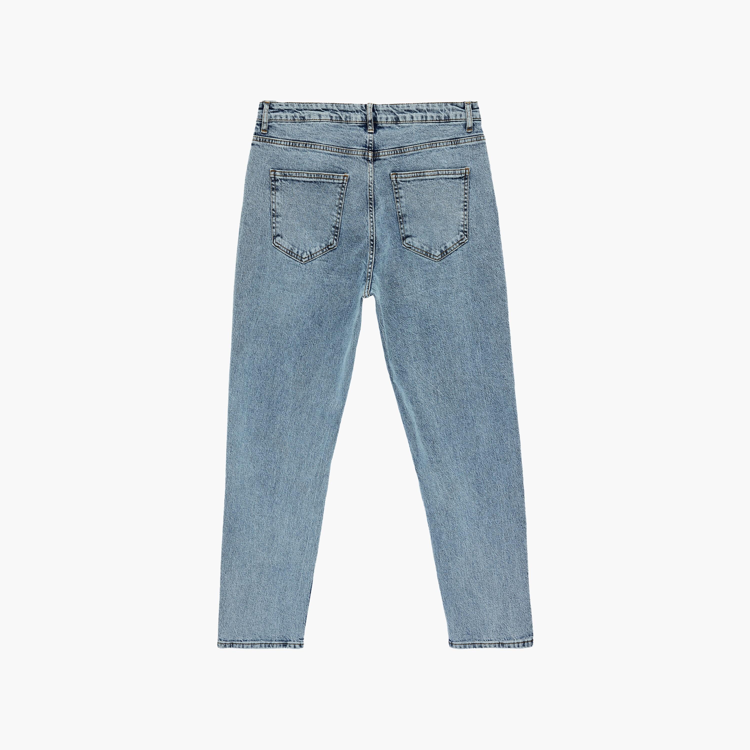 KOTON Regular Fit Plain Mid-Rise Men's Jeans-men-clothing-bottoms-jeans-image-7