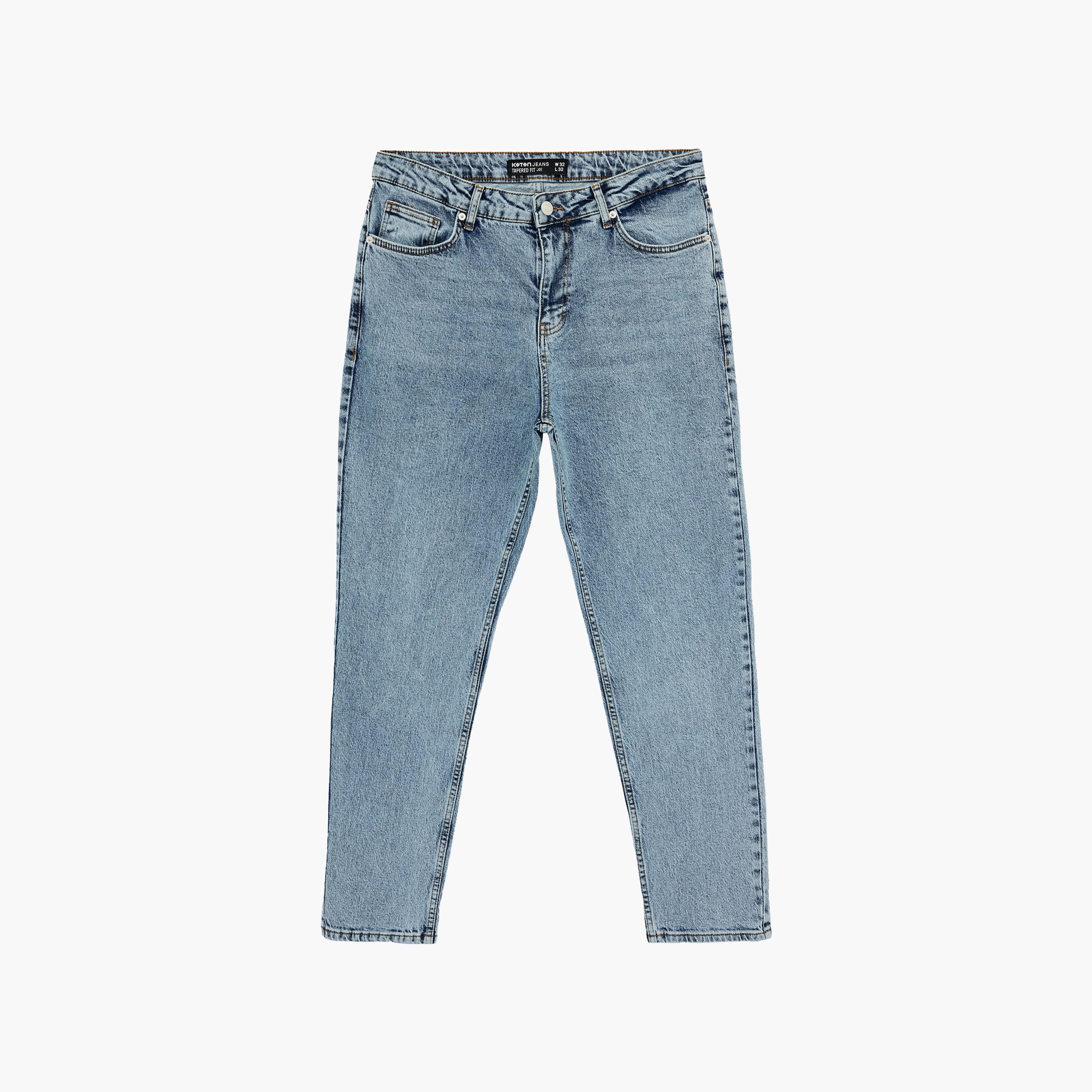 KOTON Regular Fit Plain Mid-Rise Men's Jeans-men-clothing-bottoms-jeans-image-6