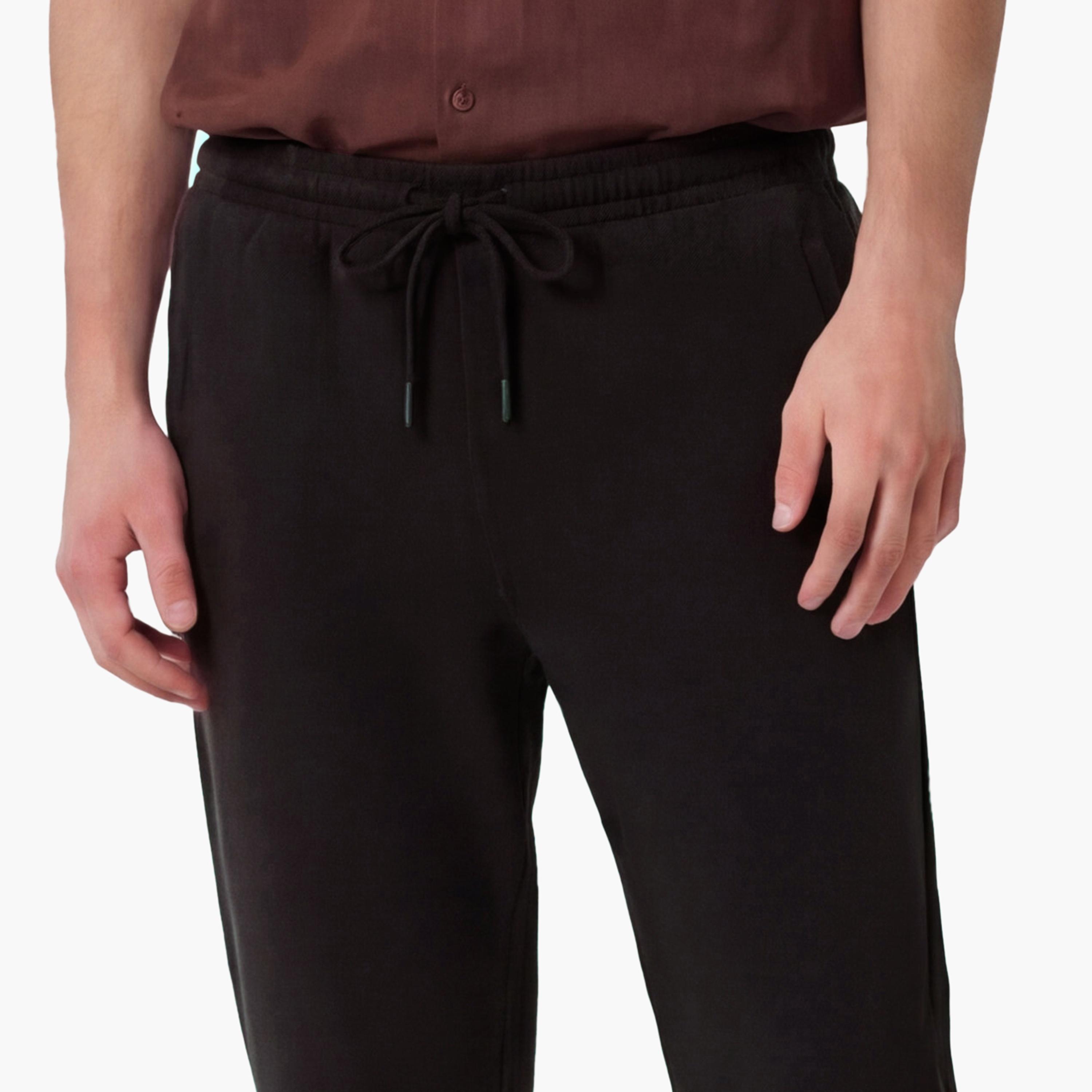 KOTON Regular Fit Mid-Rise Drawstring Waist Men's Trousers-men-clothing-bottoms-trousersandchinos-trousers-image-3