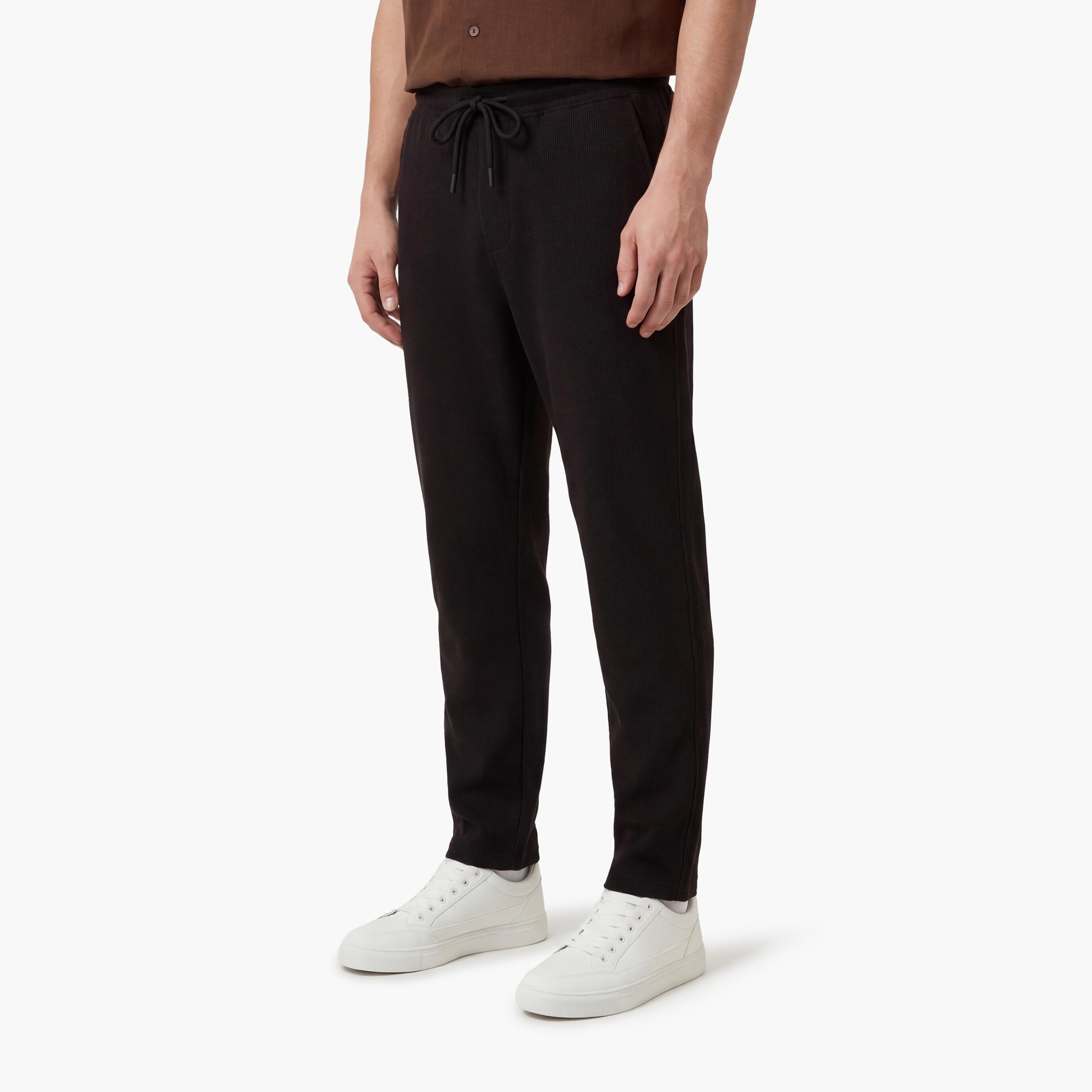 KOTON Regular Fit Mid-Rise Drawstring Waist Men's Trousers-men-clothing-bottoms-trousersandchinos-trousers-image-5