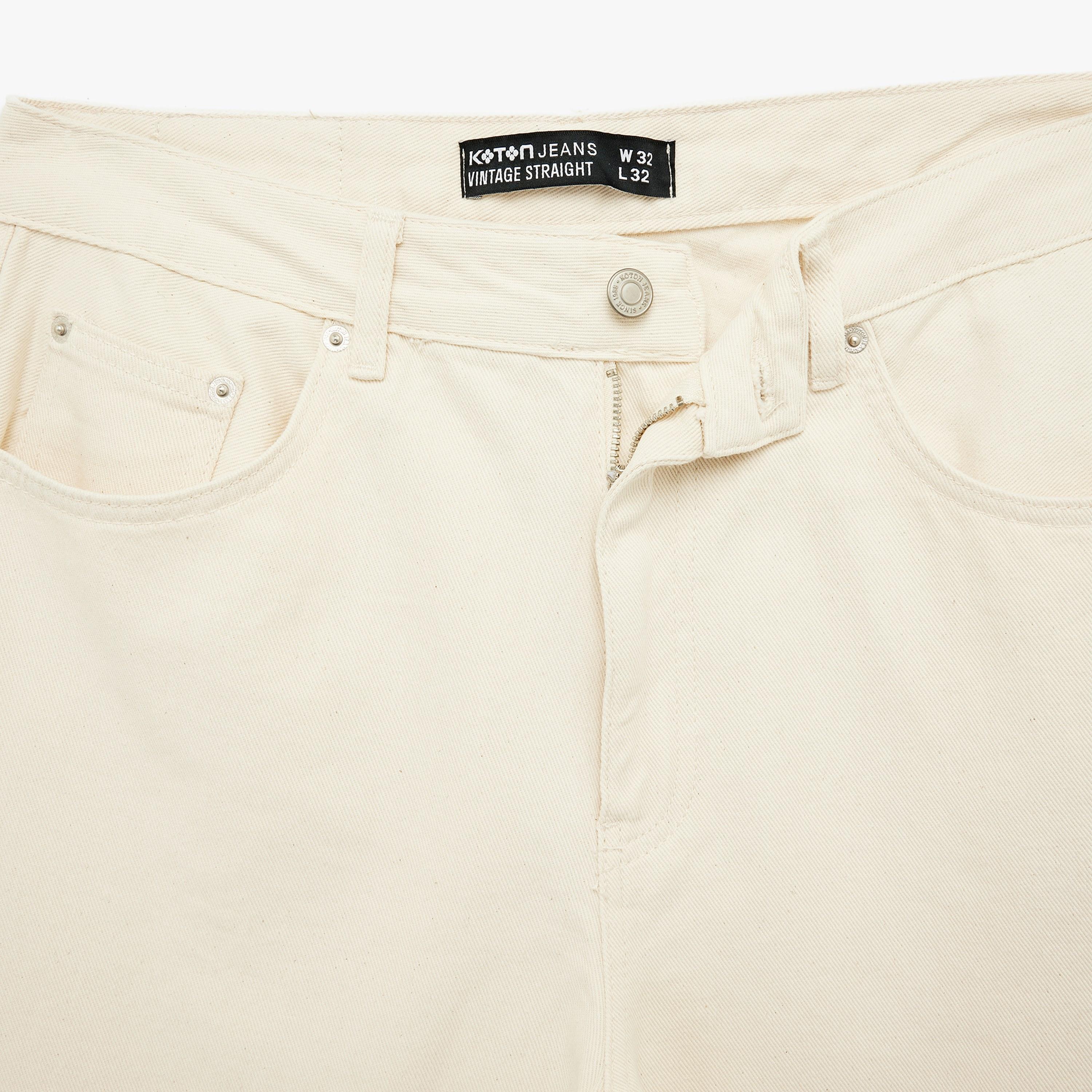 KOTON Straight Fit Plain Mid-Rise Men's Jeans-men-clothing-bottoms-jeans-image-7