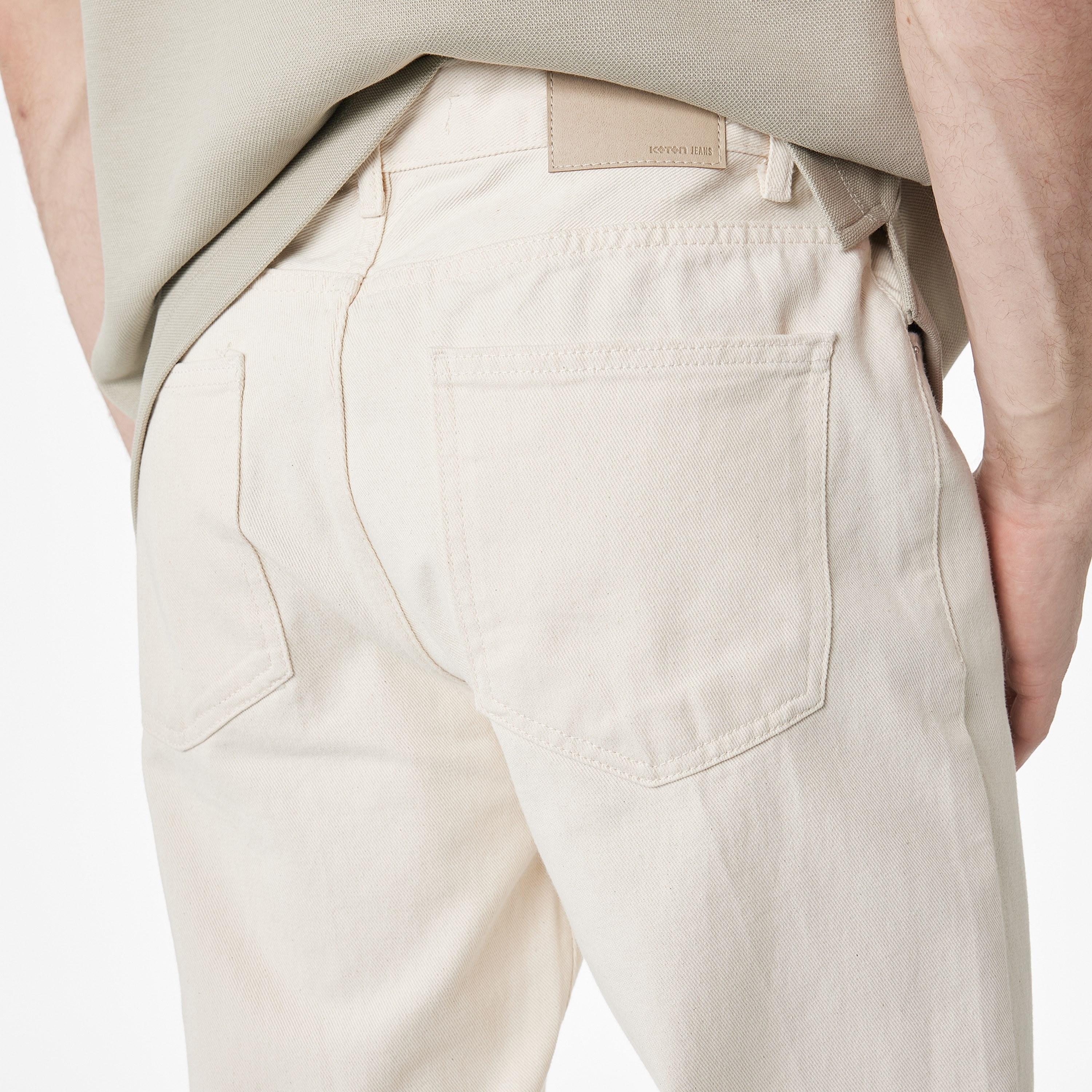 KOTON Straight Fit Plain Mid-Rise Men's Jeans-men-clothing-bottoms-jeans-image-2
