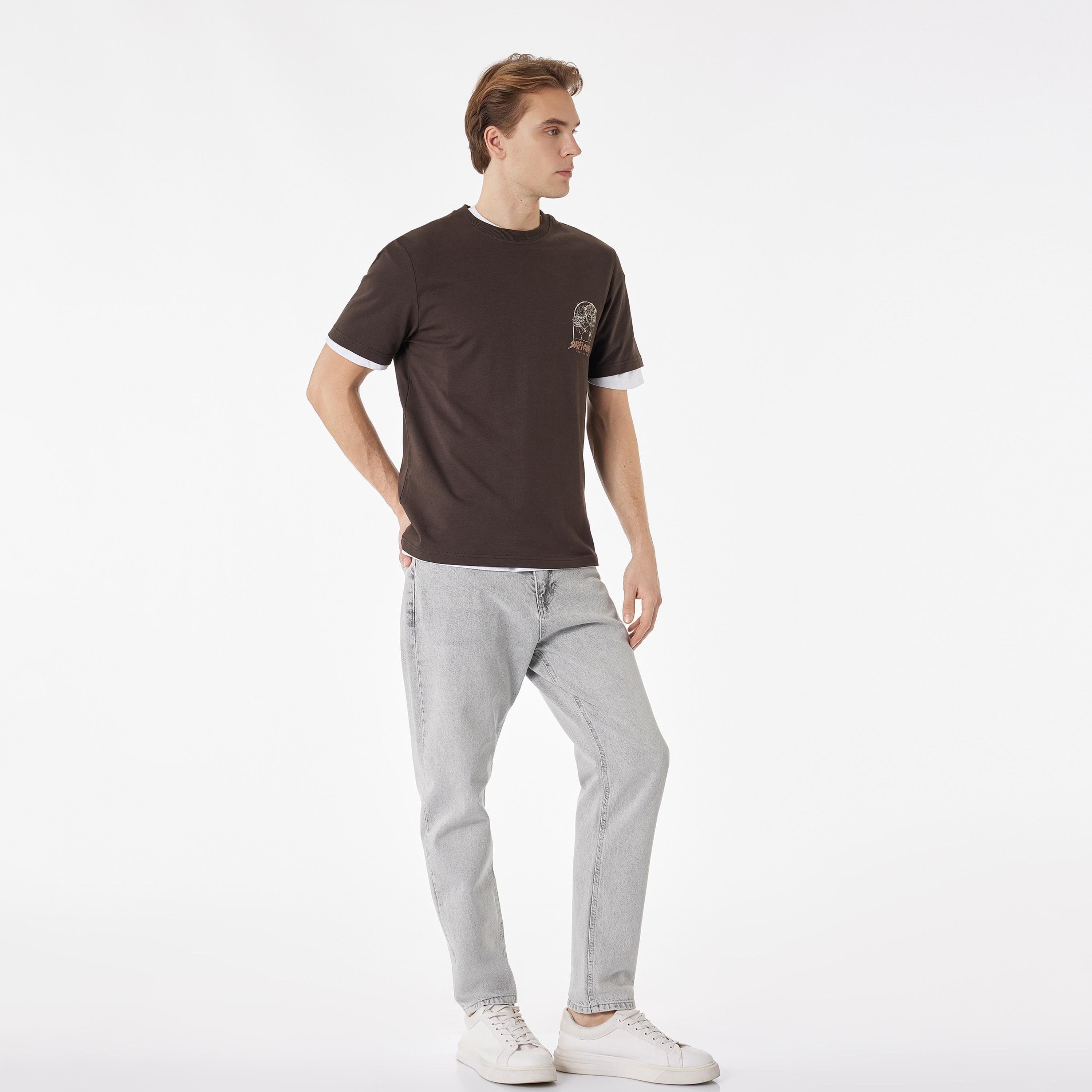 KOTON Regular Fit Plain Mid-Rise Men's Jeans-men-clothing-bottoms-jeans-image-2