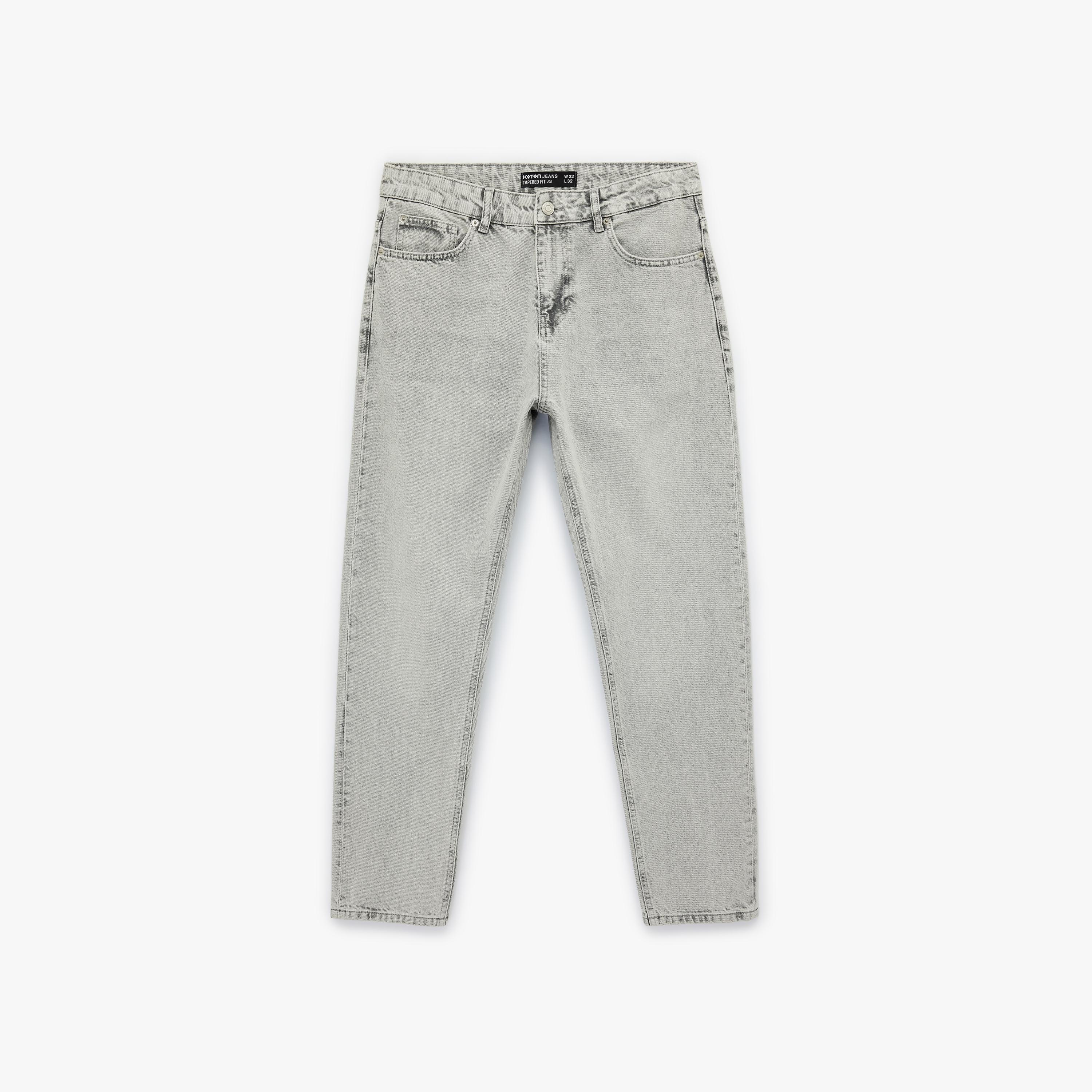 KOTON Regular Fit Plain Mid-Rise Men's Jeans-men-clothing-bottoms-jeans-image-4