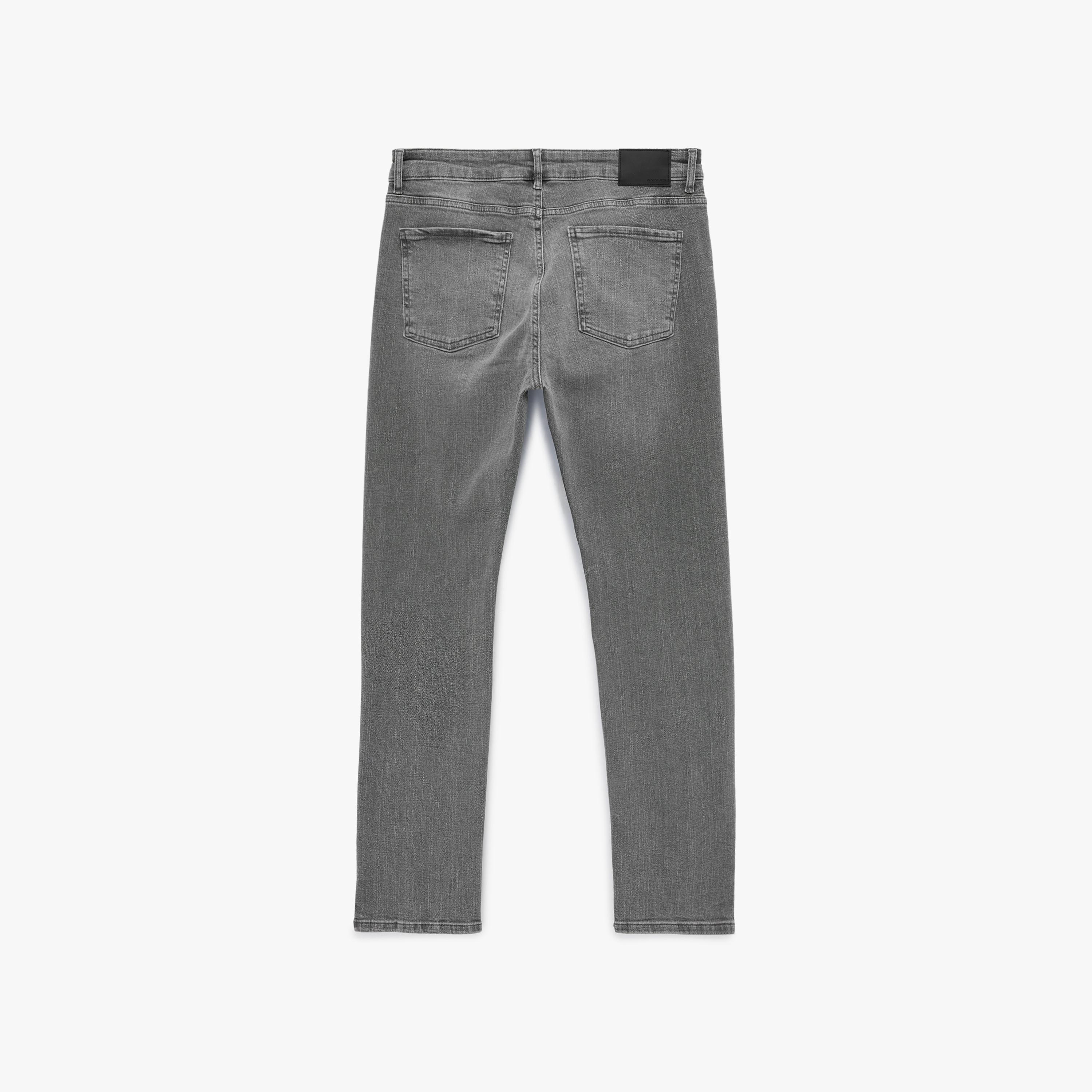 بنطلون جينز رجالي خصر متوسط قصة "سليم فت" ضيقة سادة من كوتون-men-clothing-bottoms-jeans-image-5