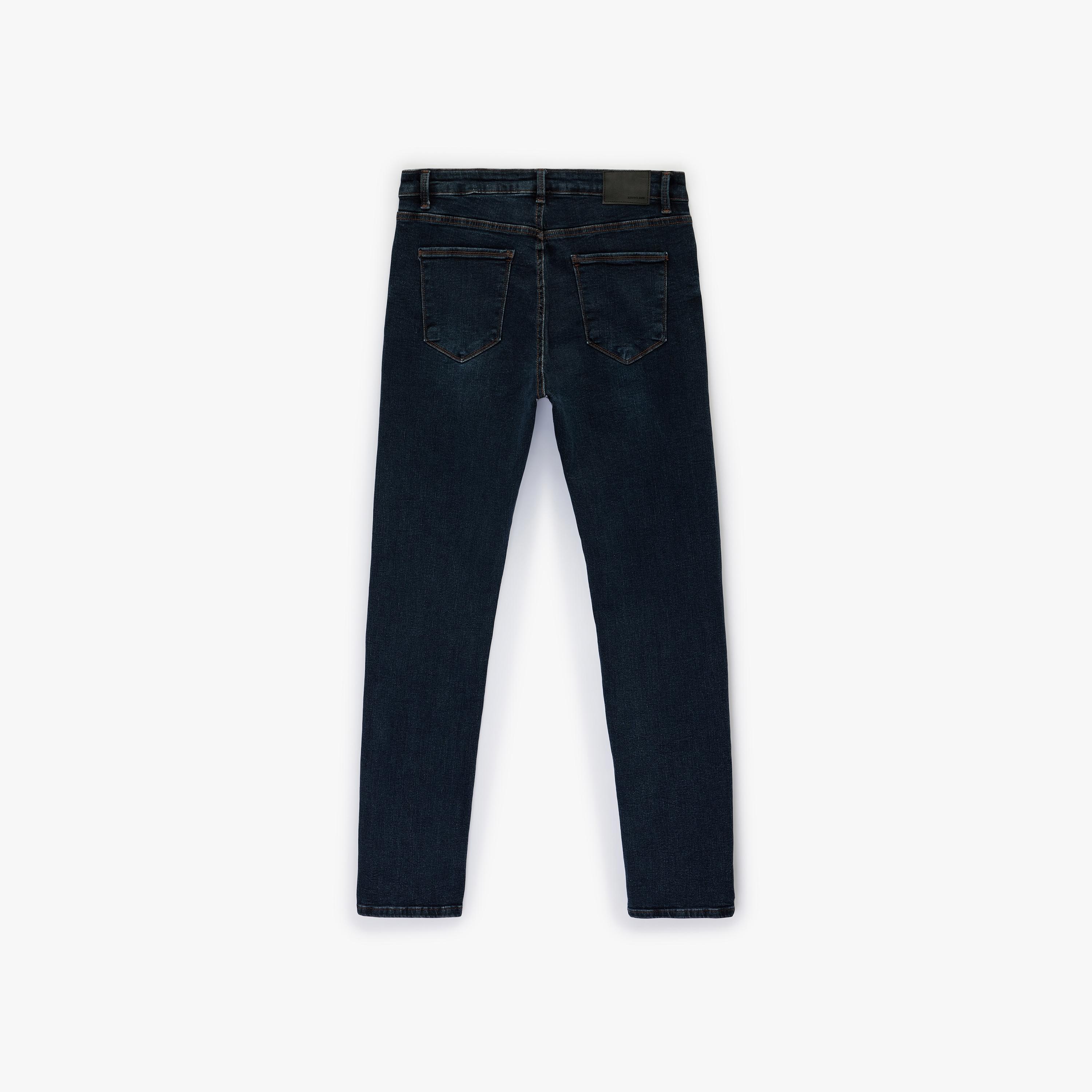 KOTON Slim Fit Plain Mid-Rise Men's Jeans-men-clothing-bottoms-jeans-image-5