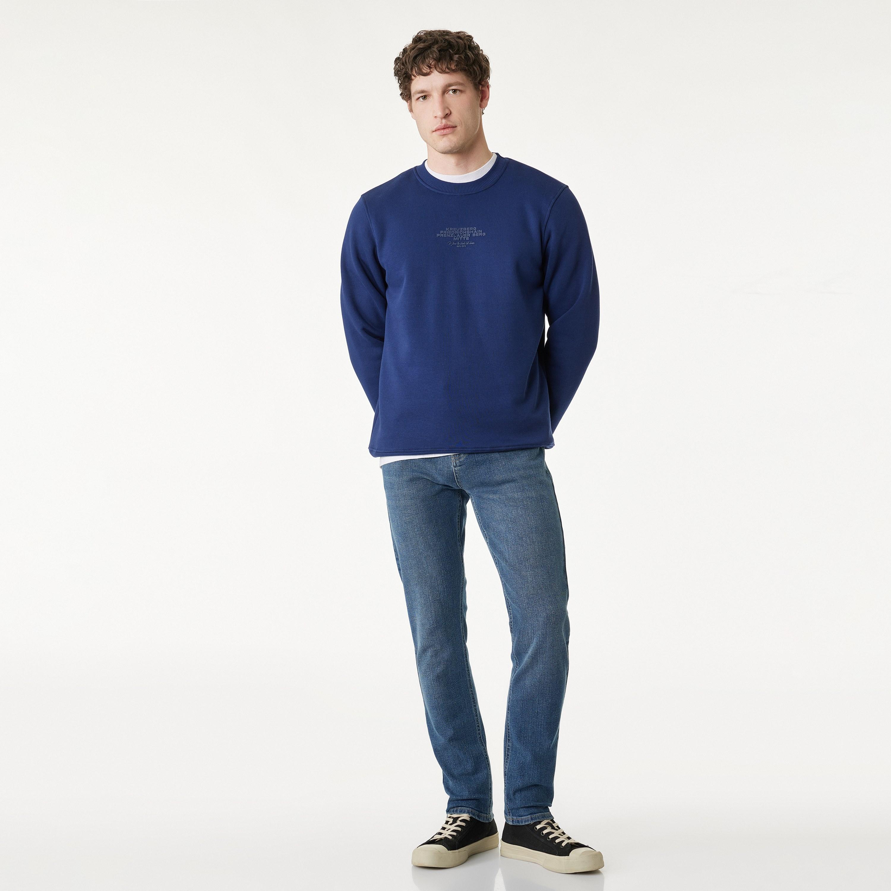 KOTON Slim Fit Plain Mid-Rise Men's Jeans-men-clothing-bottoms-jeans-image-2