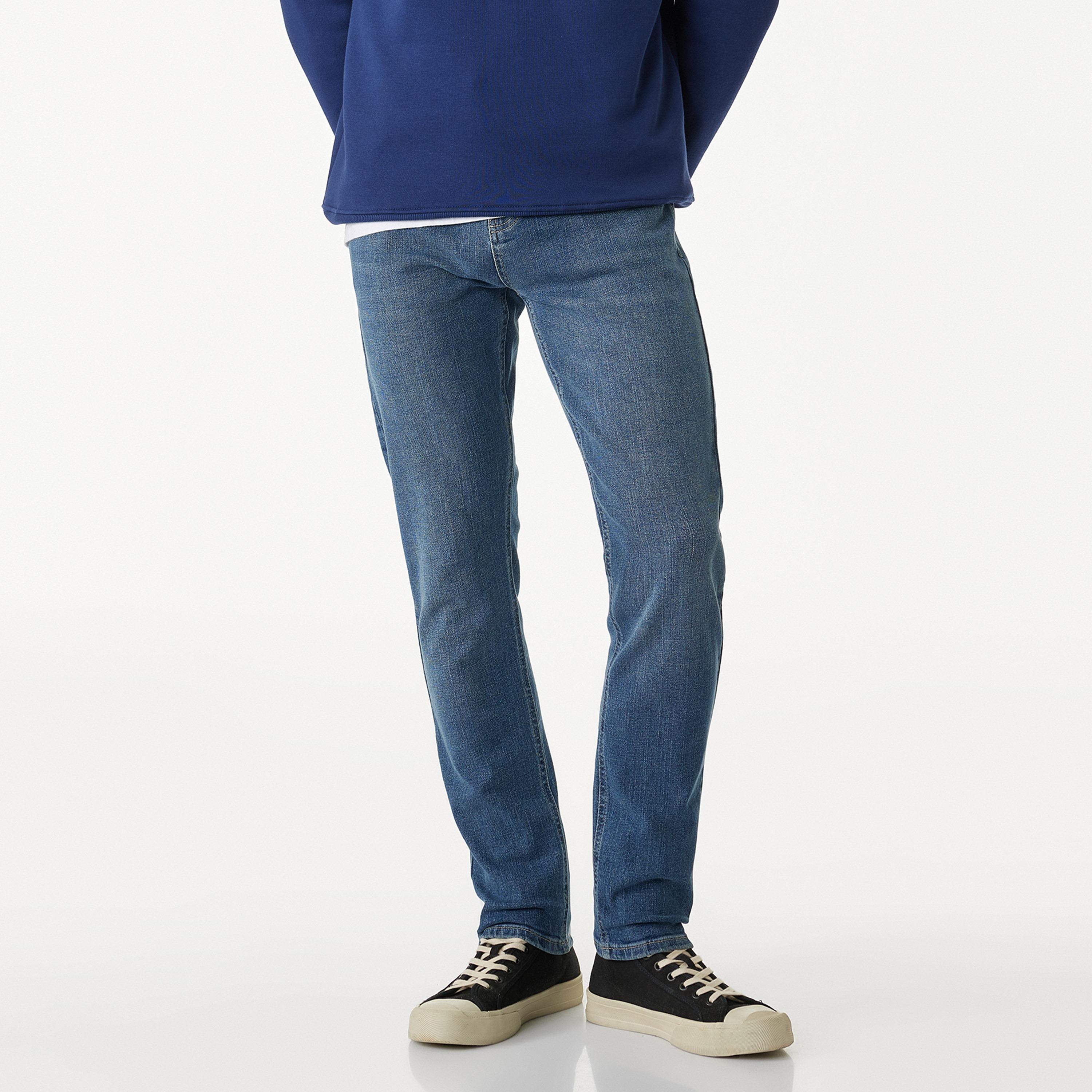 KOTON Slim Fit Plain Mid-Rise Men's Jeans-men-clothing-bottoms-jeans-image-1