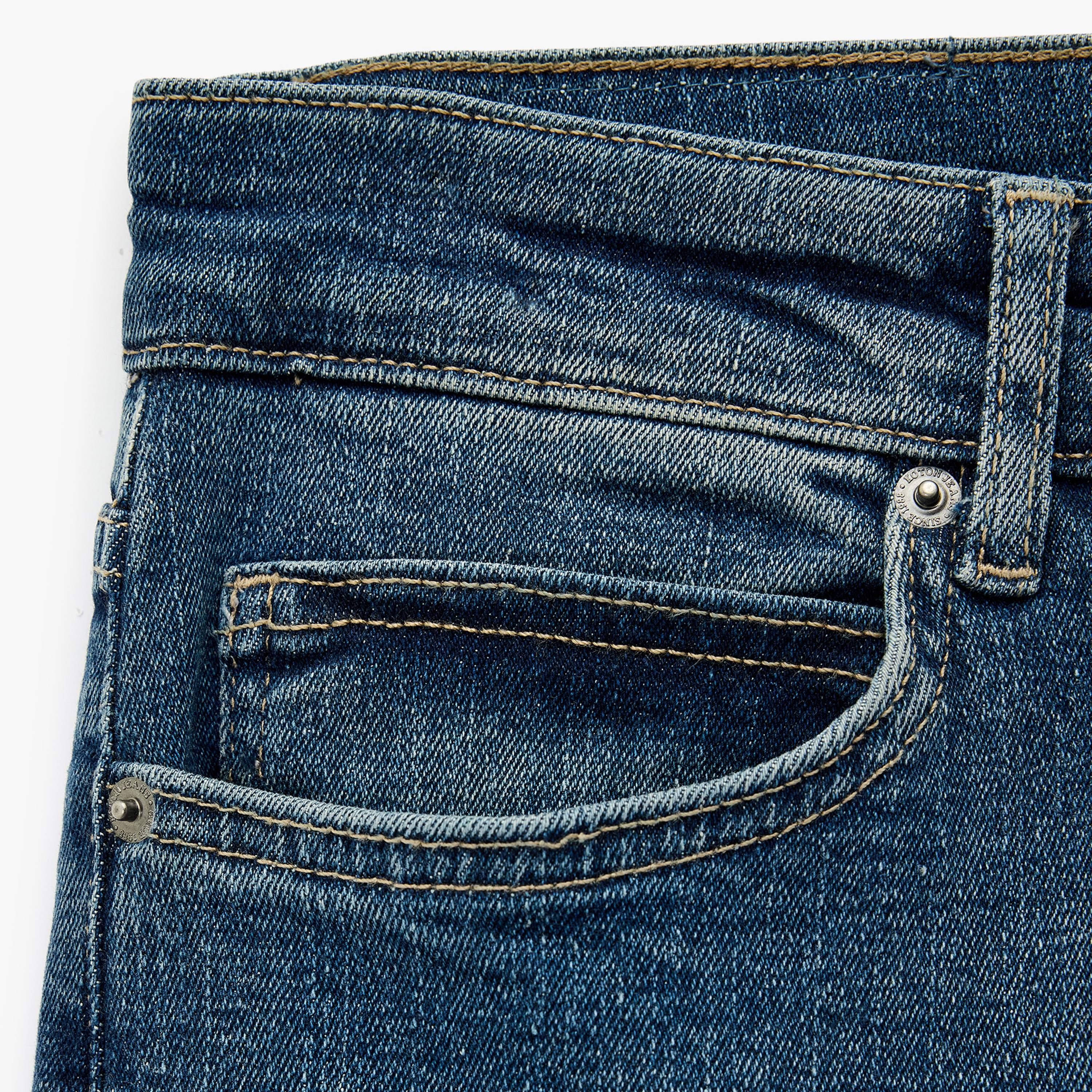 KOTON Slim Fit Plain Mid-Rise Men's Jeans-men-clothing-bottoms-jeans-image-7