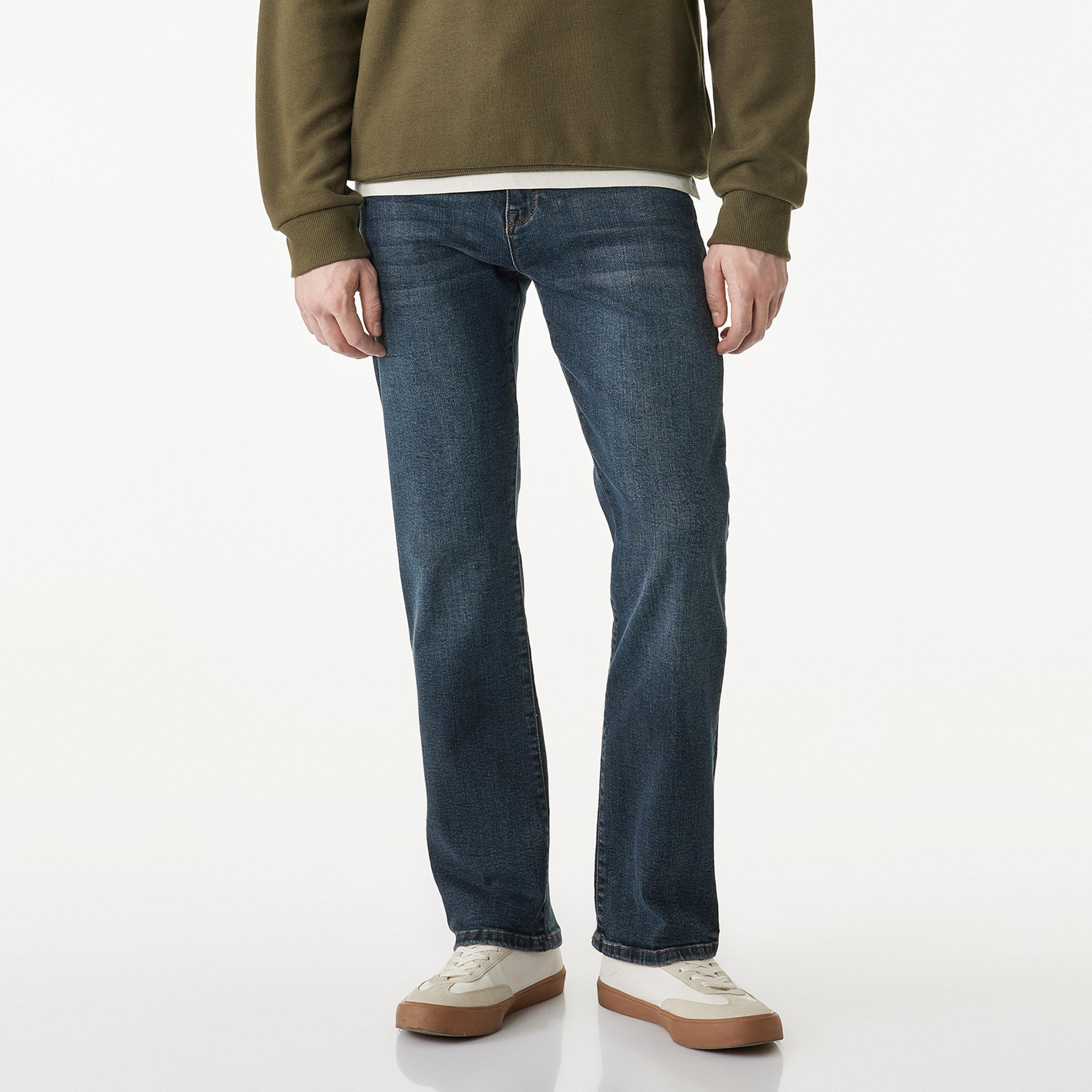 KOTON Straight Fit Plain Mid-Rise Men's Jeans-men-clothing-bottoms-jeans-image-1