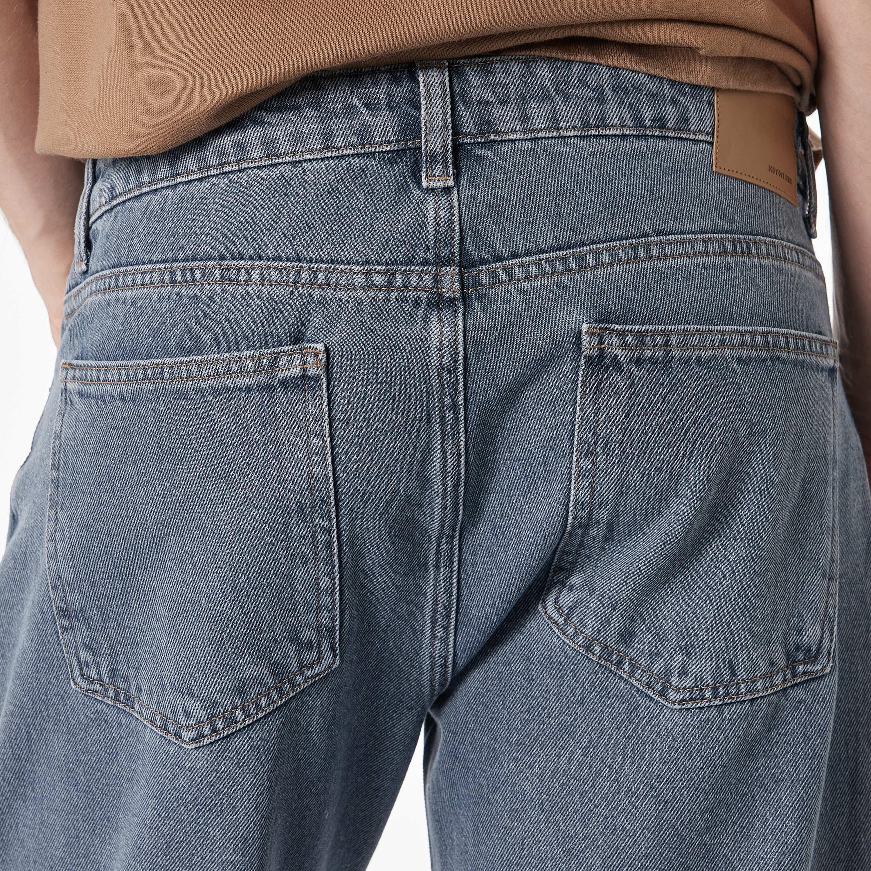 KOTON Straight Fit Plain Mid-Rise Men's Jeans-men-clothing-bottoms-jeans-image-3
