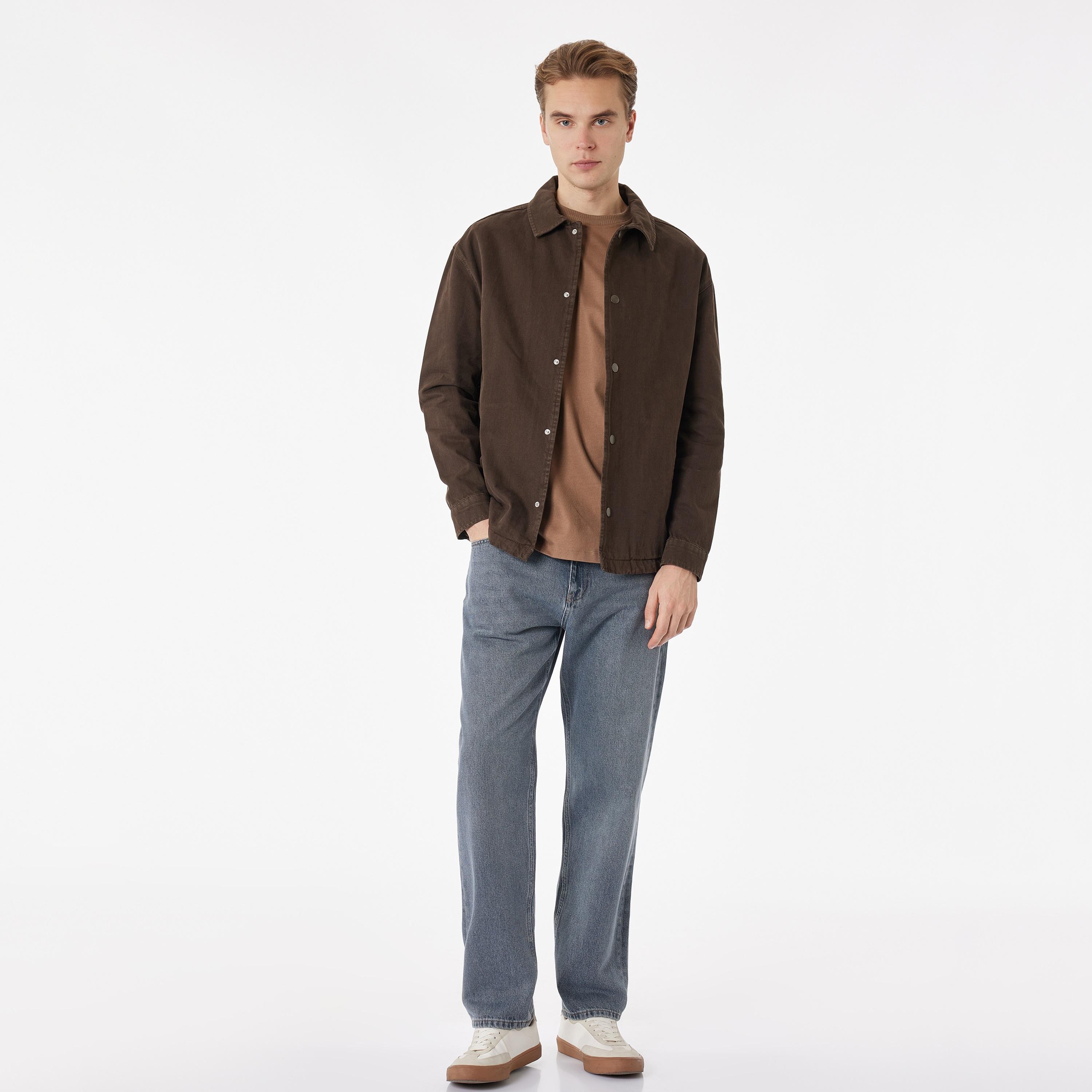 KOTON Straight Fit Plain Mid-Rise Men's Jeans-men-clothing-bottoms-jeans-image-2