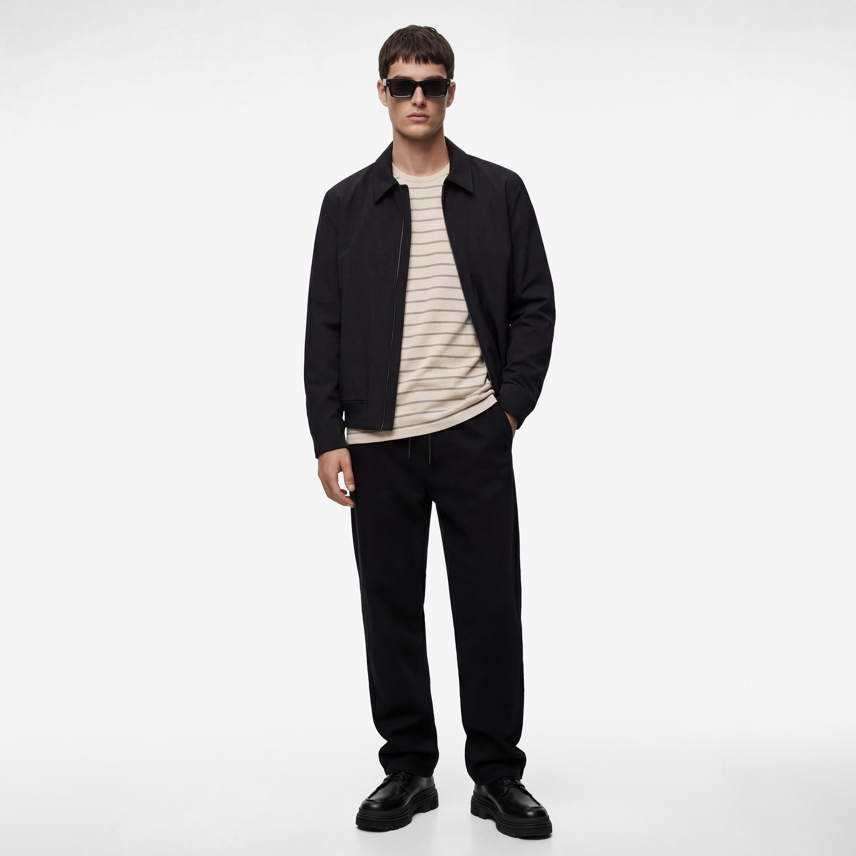 KOTON Oversize Fit Plain Mid-Rise Men's Jeans-men-clothing-bottoms-jeans-image-2