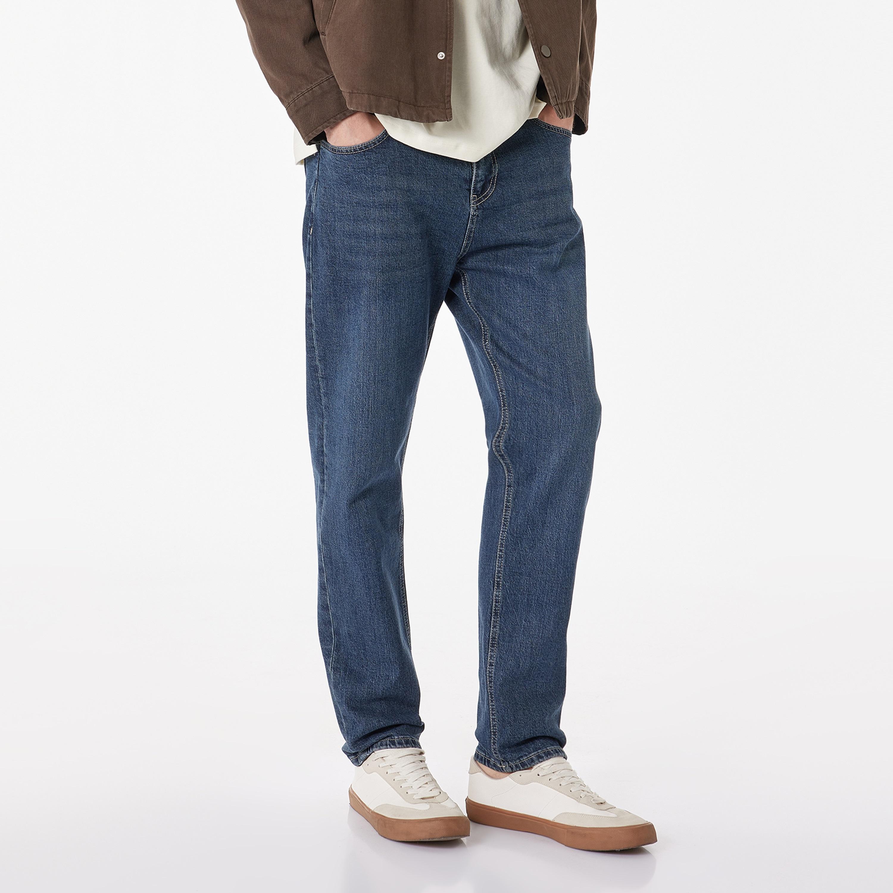 KOTON Regular Fit Plain Mid-Rise Men's Jeans-men-clothing-bottoms-jeans-image-1