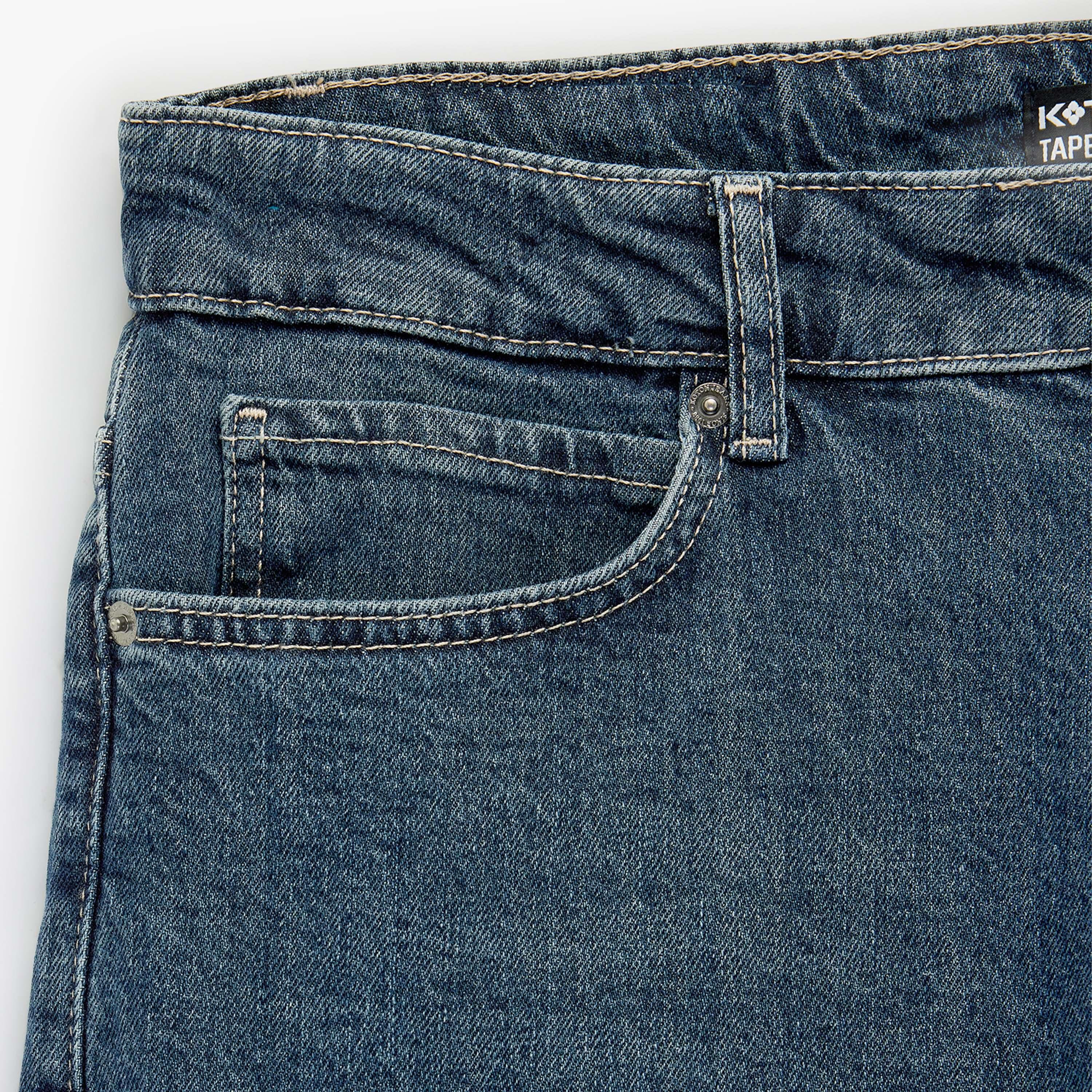 KOTON Regular Fit Plain Mid-Rise Men's Jeans-men-clothing-bottoms-jeans-image-7