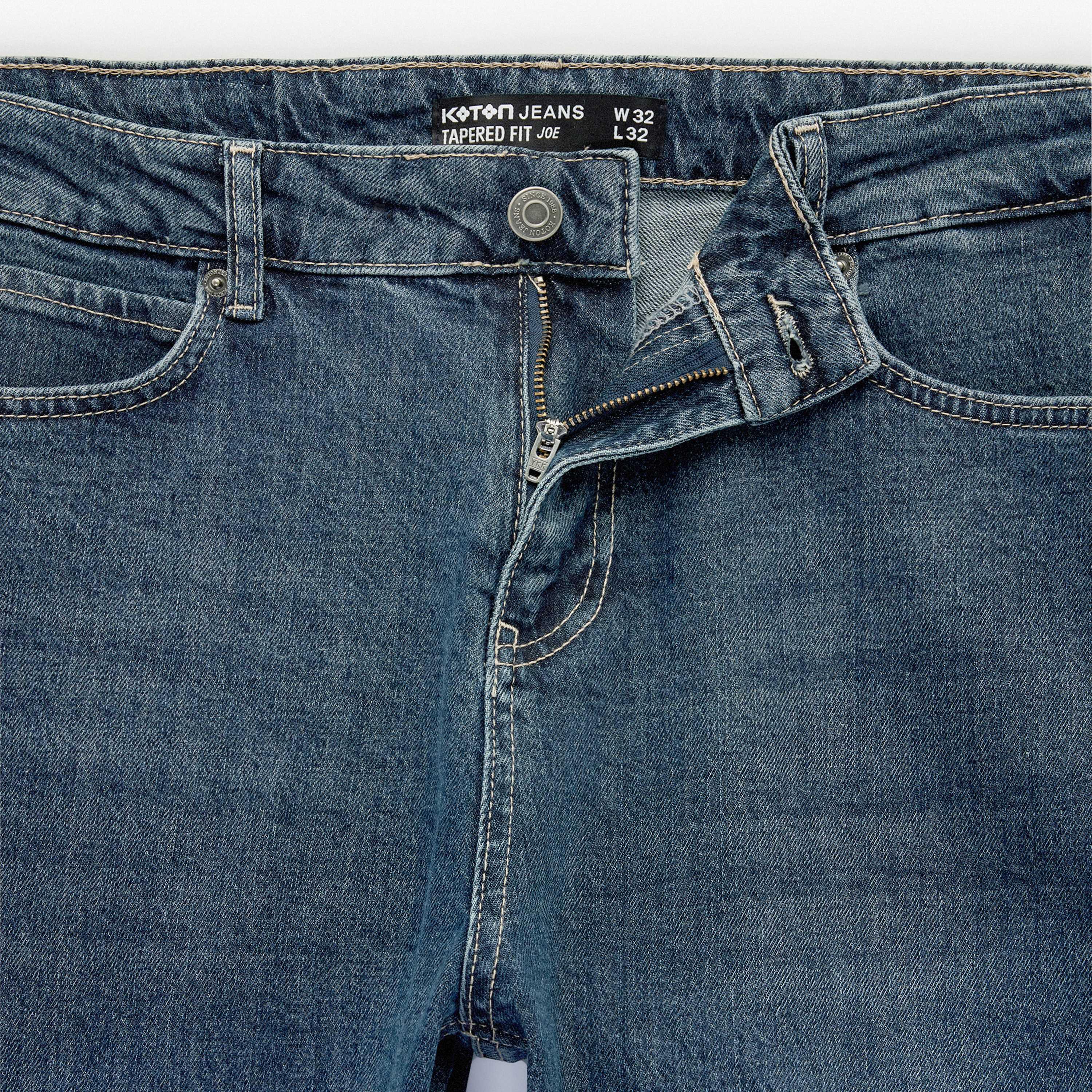 KOTON Regular Fit Plain Mid-Rise Men's Jeans-men-clothing-bottoms-jeans-image-8