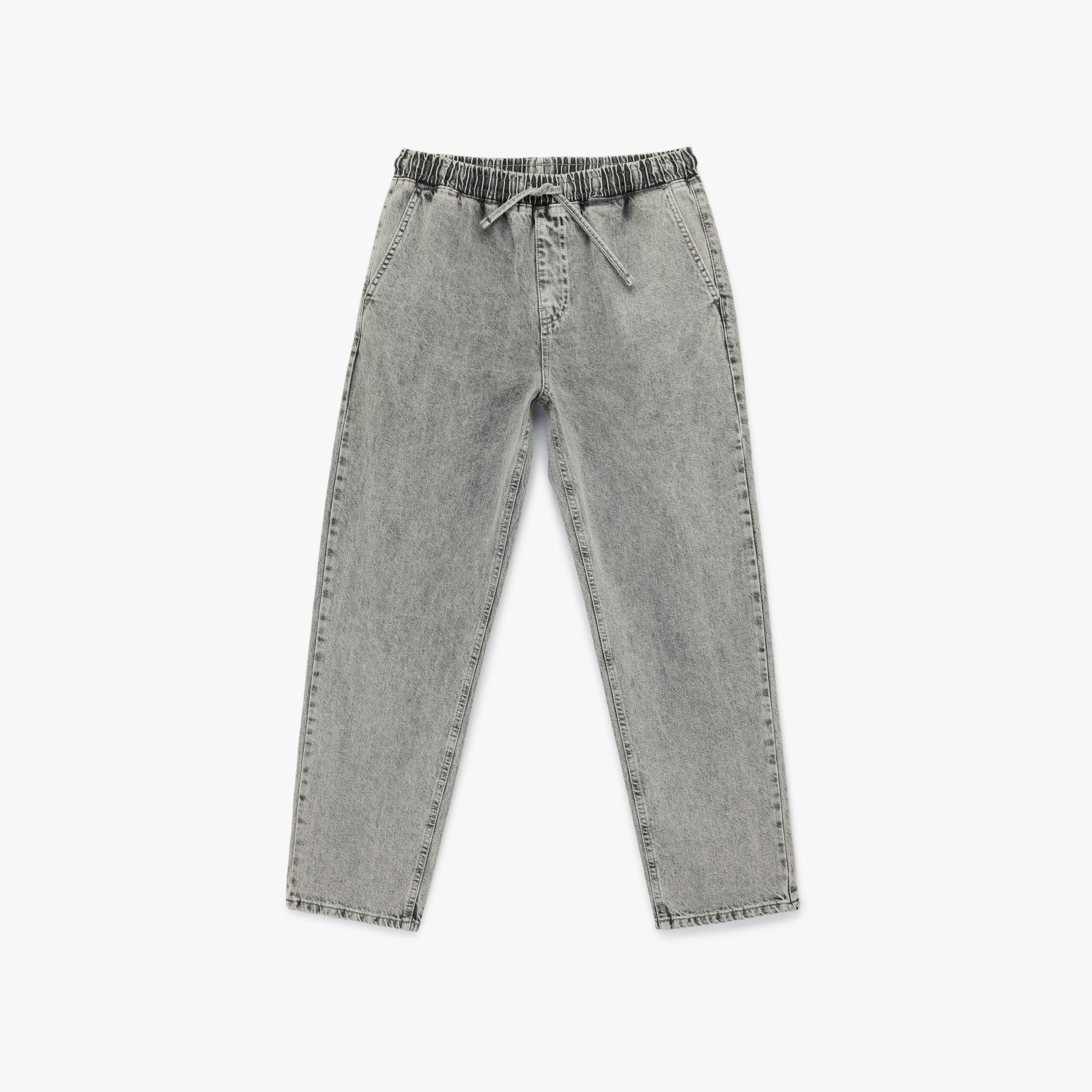 KOTON Oversize Fit Plain Mid-Rise Men's Jeans-men-clothing-bottoms-jeans-image-4