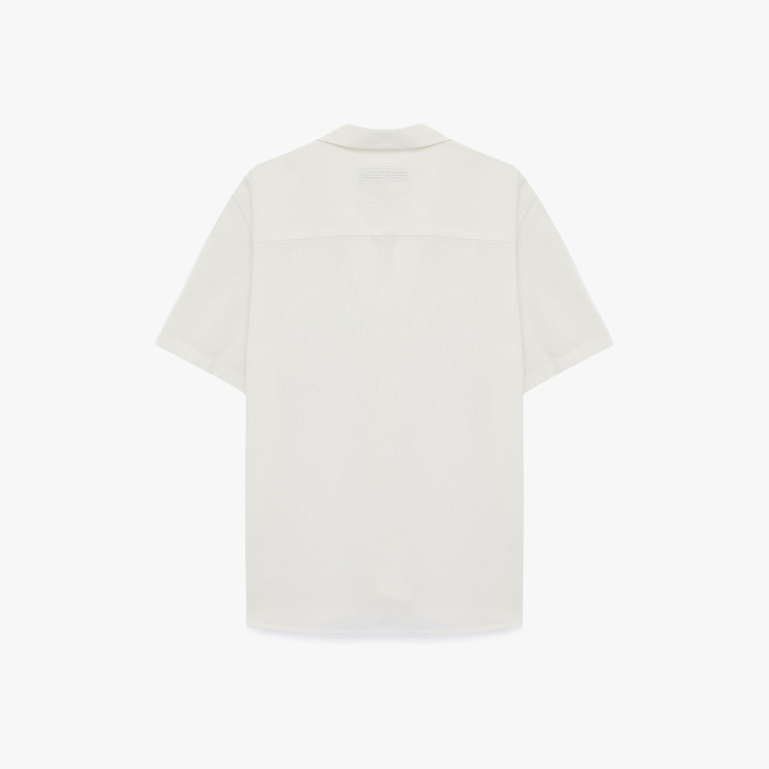 قميص رجالي عادي بأكمام قصيرة وياقة منتجع عادية من كوتون-men-clothing-shirts-image-4