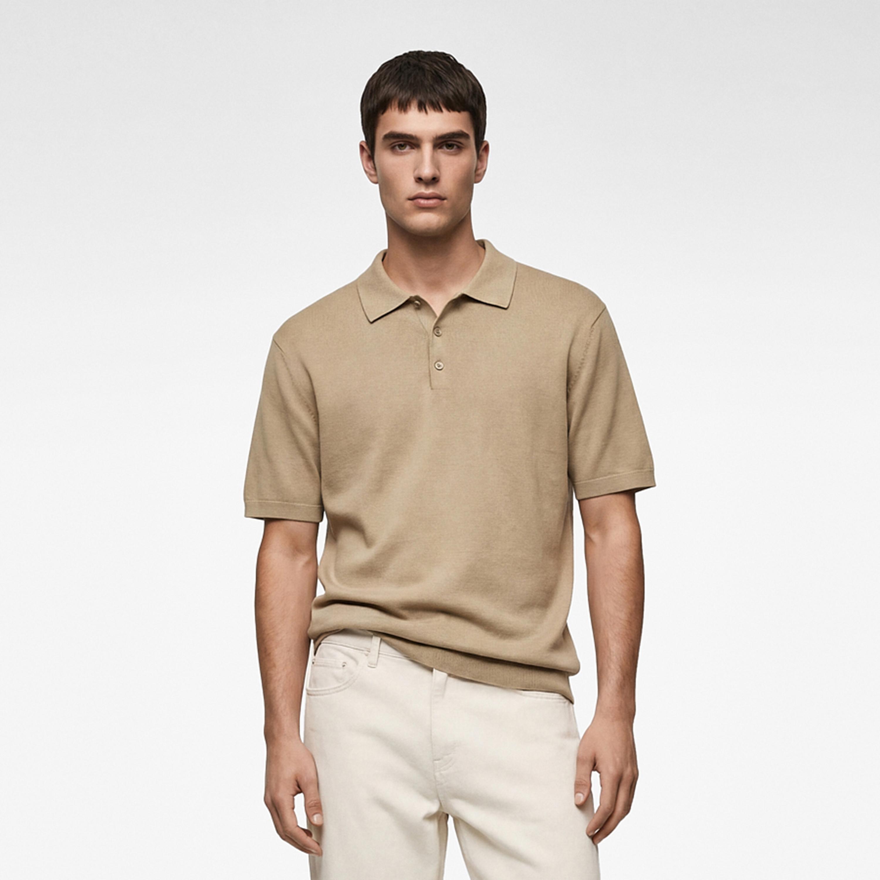 KOTON Plain Collared Short Sleeves Men's Knitted Polo T-Shirt-men-clothing-tshirtsandpolos-polos-image-1