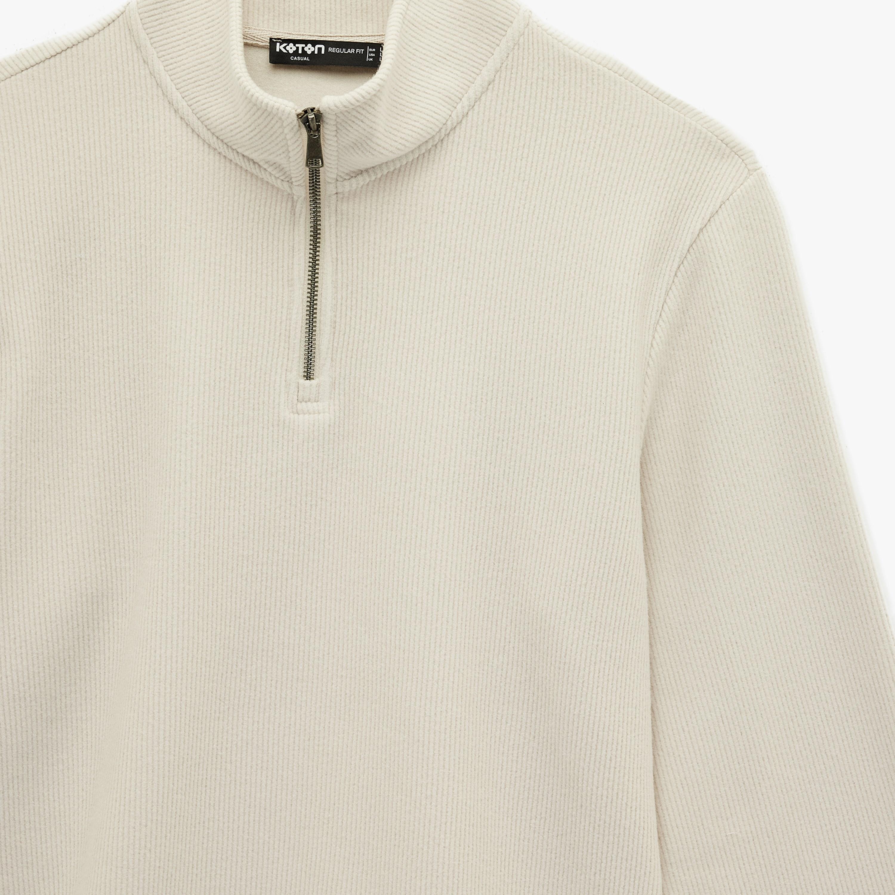 KOTON Ribbed High Neck Long Sleeves Men's Sweatshirt-men-winterwear-hoodiesandsweatshirts-image-6