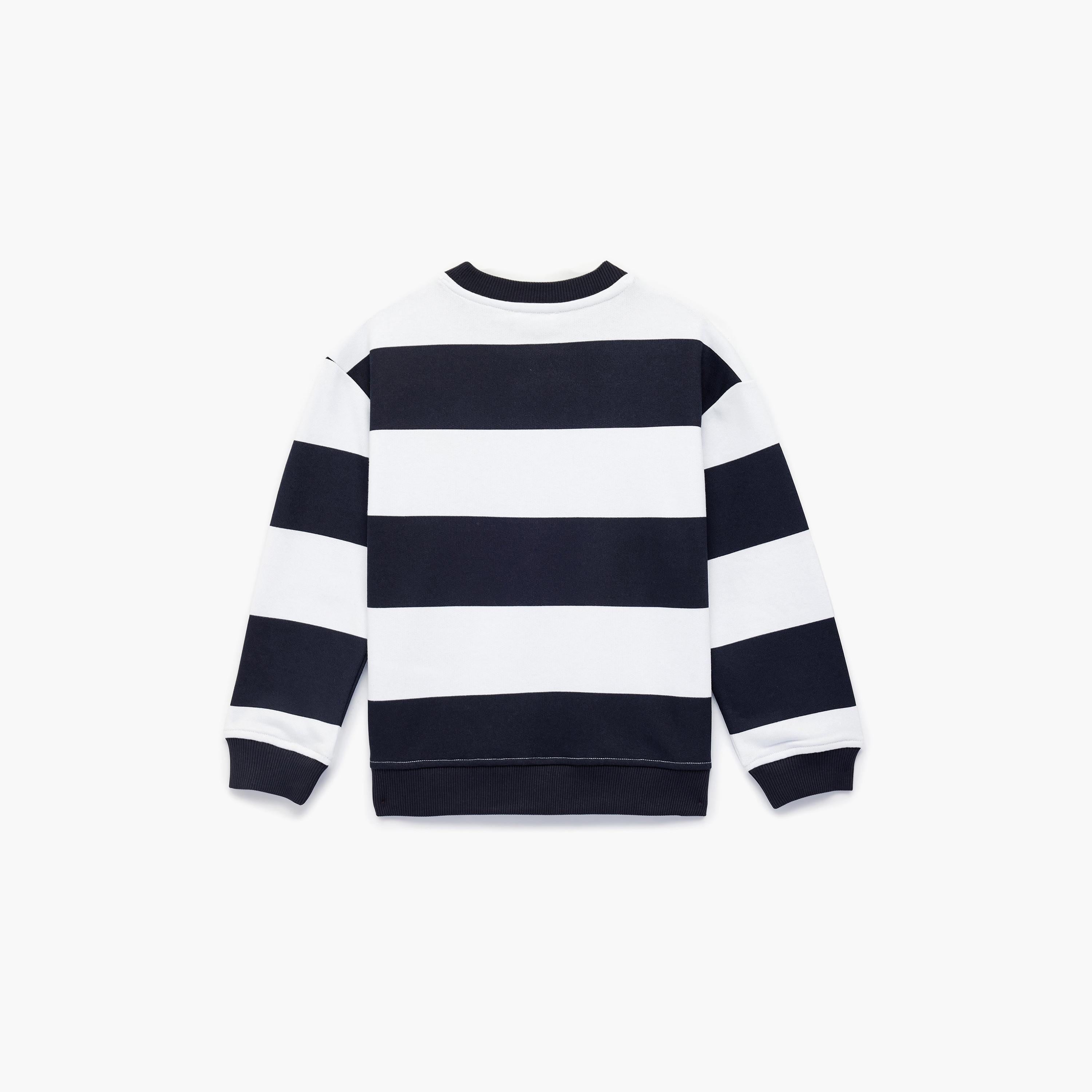 سويت شيرت مخطط عرضياً بأكمام طويلة من كوتون-boys-clothing-sweatshirts-image-2