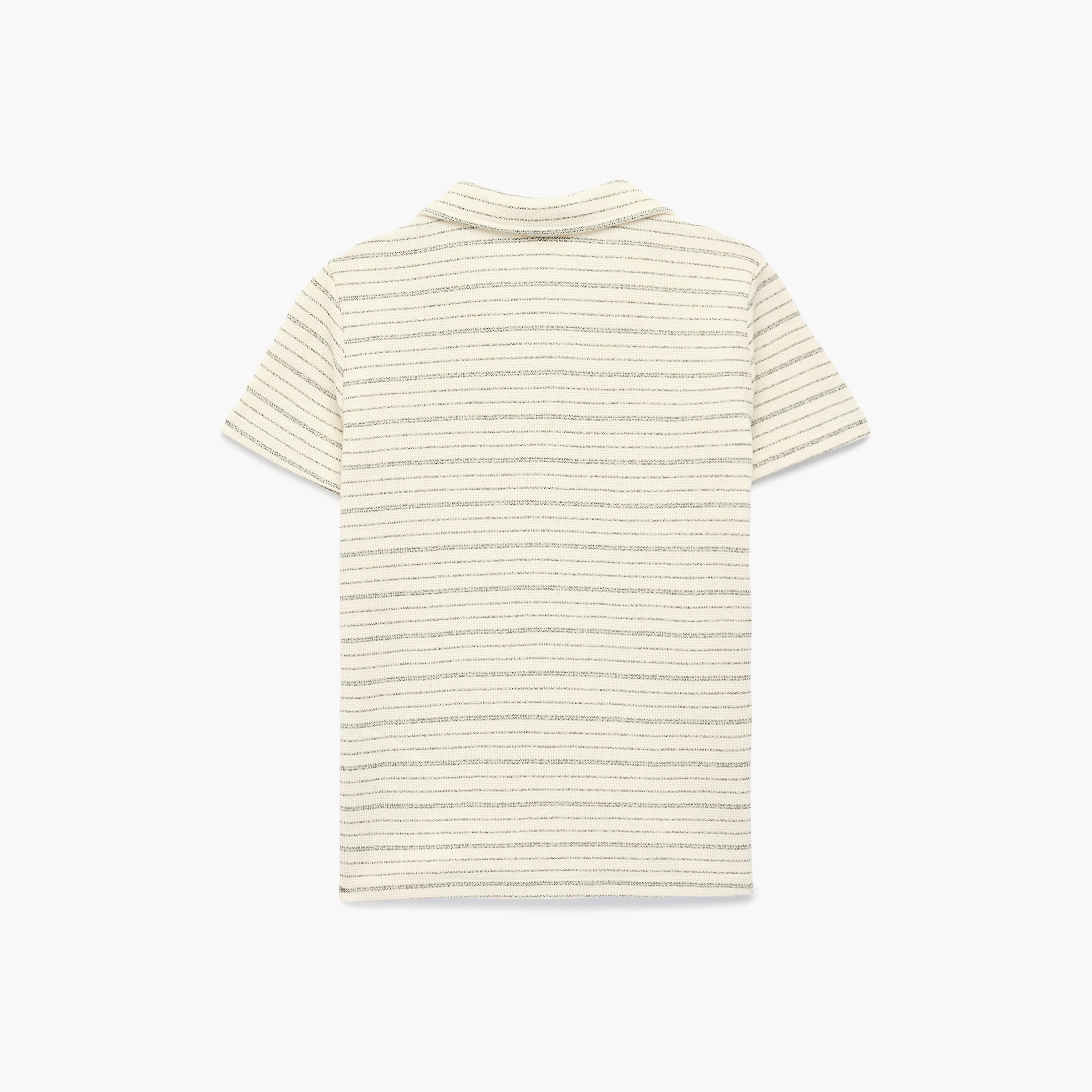 تي شيرت مخطط بياقة بأكمام قصيرة من كوتون-boys-clothing-tshirtsandpolos-image-2