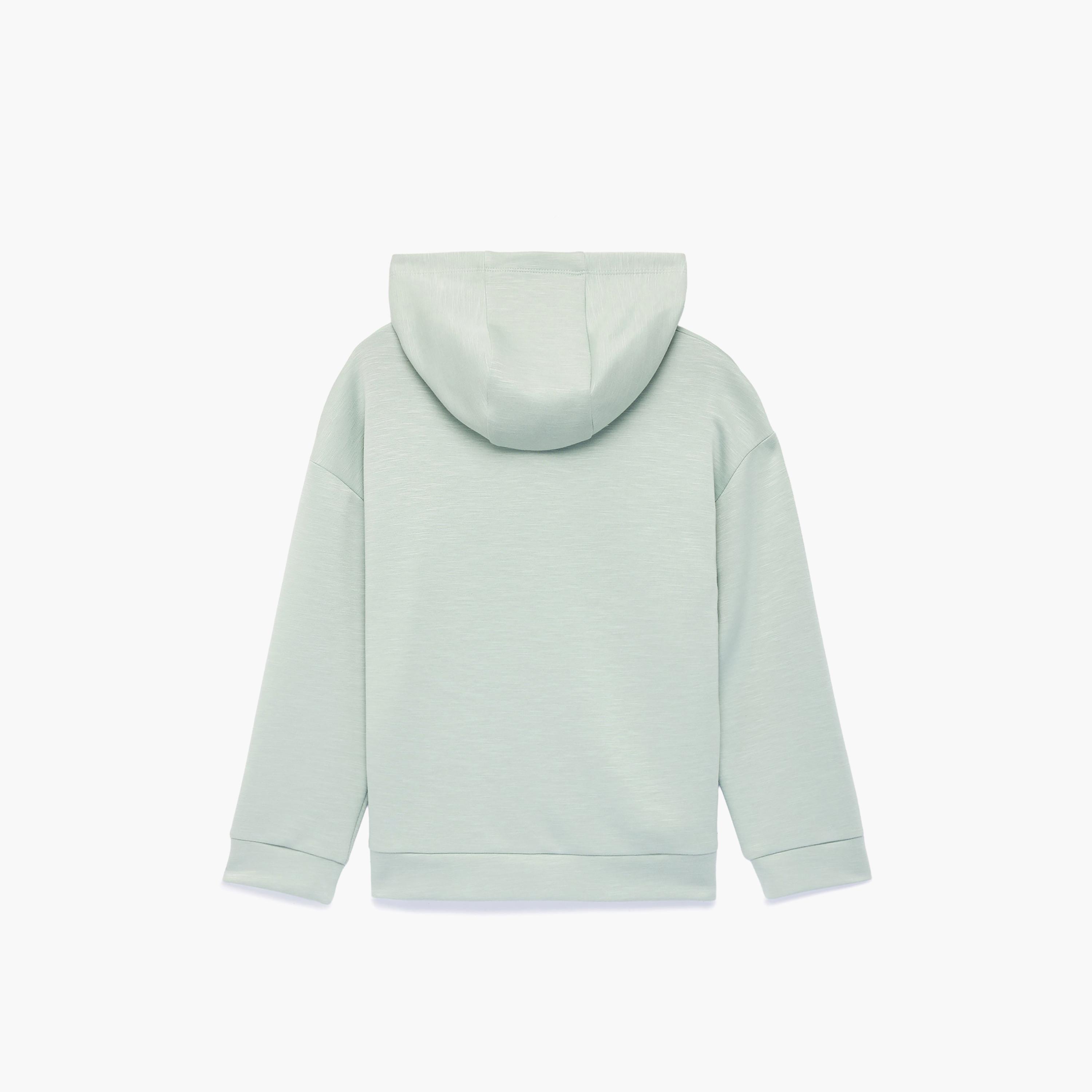 هودي سادة بأكمام طويلة وقصة "أوفرسايزد" من كوتون-boys-clothing-sweatshirts-image-2
