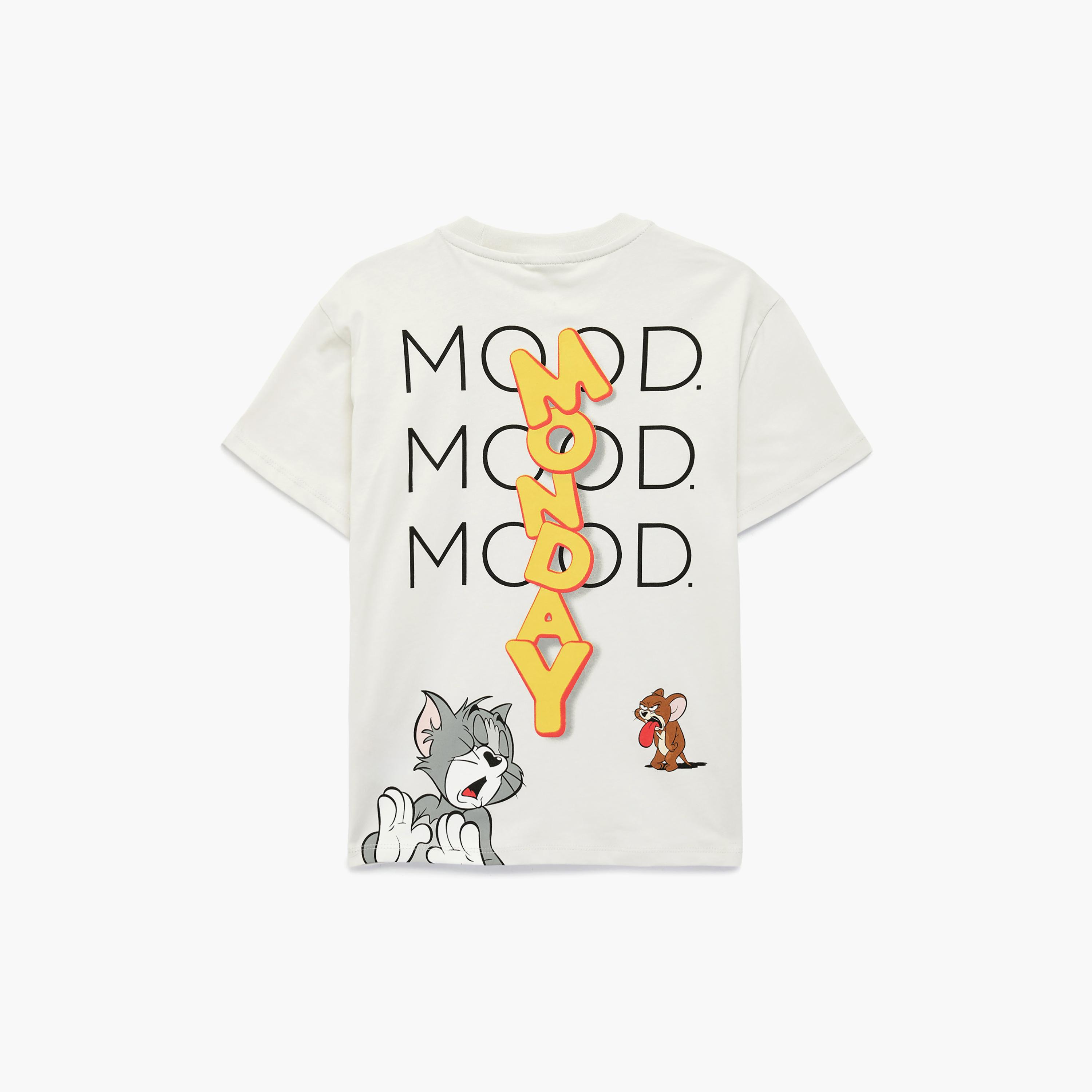 تي شيرت بطبعة "توم آند جيري" بأكمام قصيرة من كوتون-boys-clothing-tshirtsandpolos-image-2