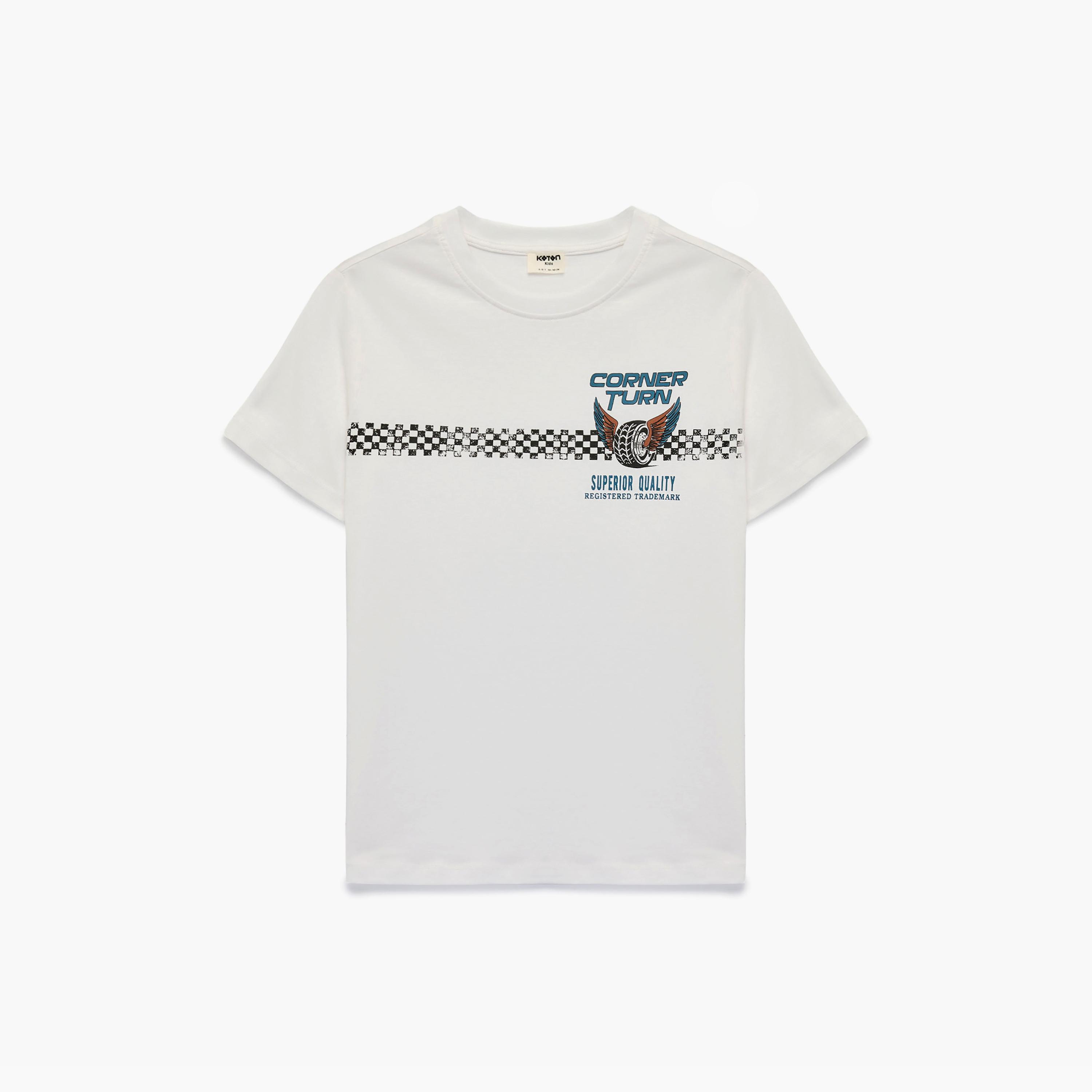 تي شيرت مطبوع بأكمام قصيرة من كوتون-boys-clothing-tshirtsandpolos-image-1