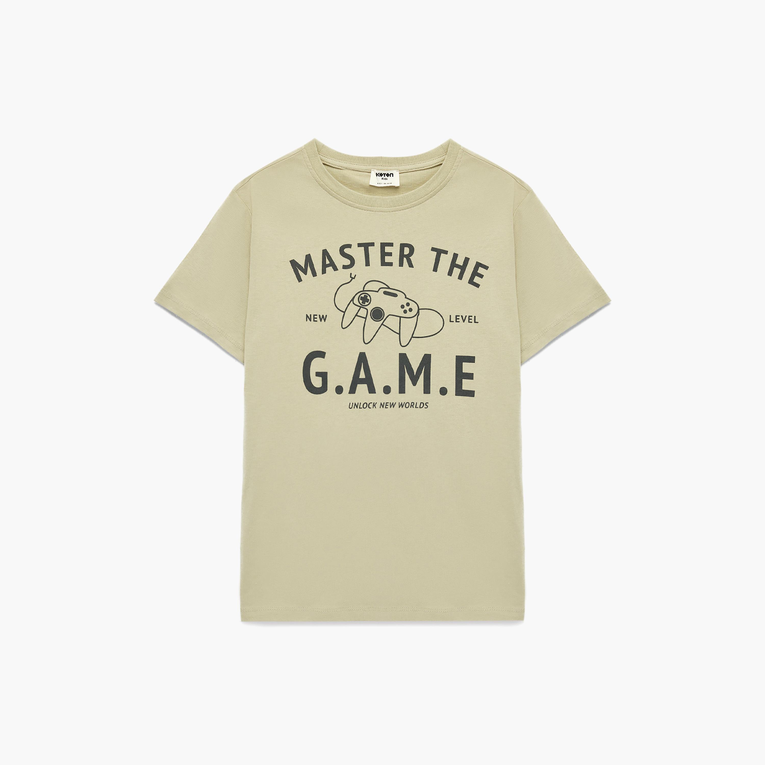 تي شيرت بطبعة "ستاي سالتي" بأكمام قصيرة من كوتون-boys-clothing-tshirtsandpolos-image-1