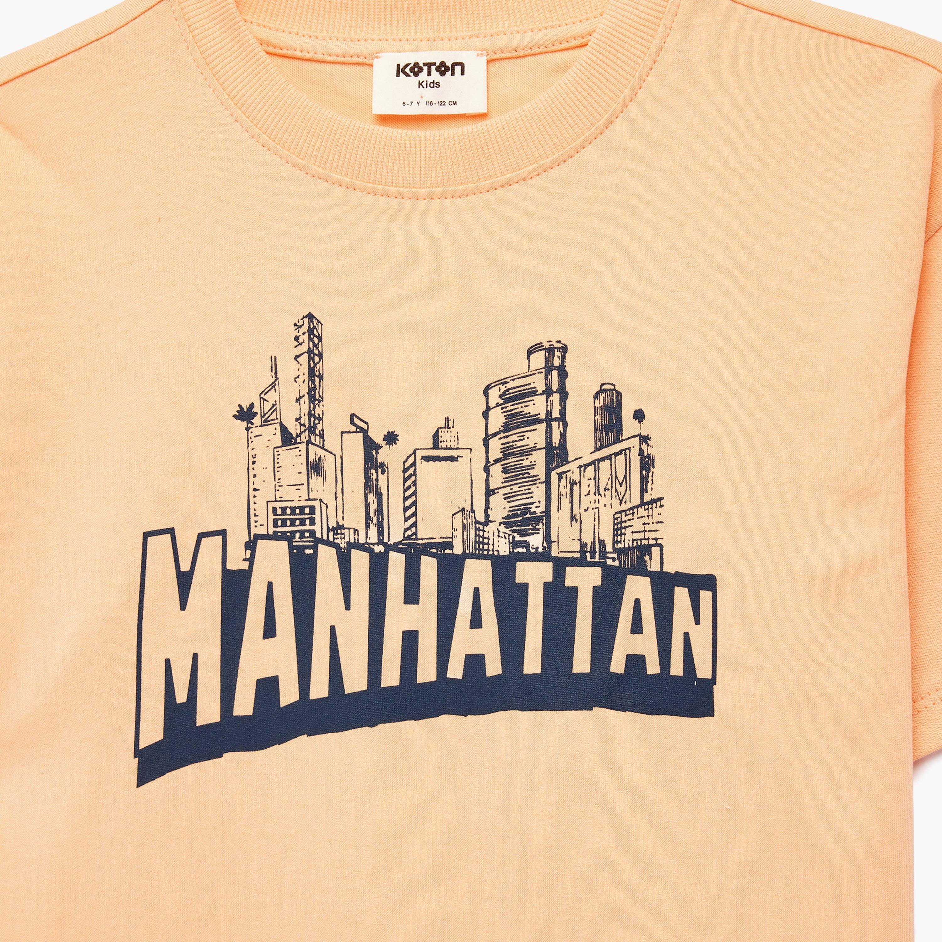 Koton Short Sleeves Manhattan Printed T-Shirt-boys-clothing-tshirtsandpolos-image-3