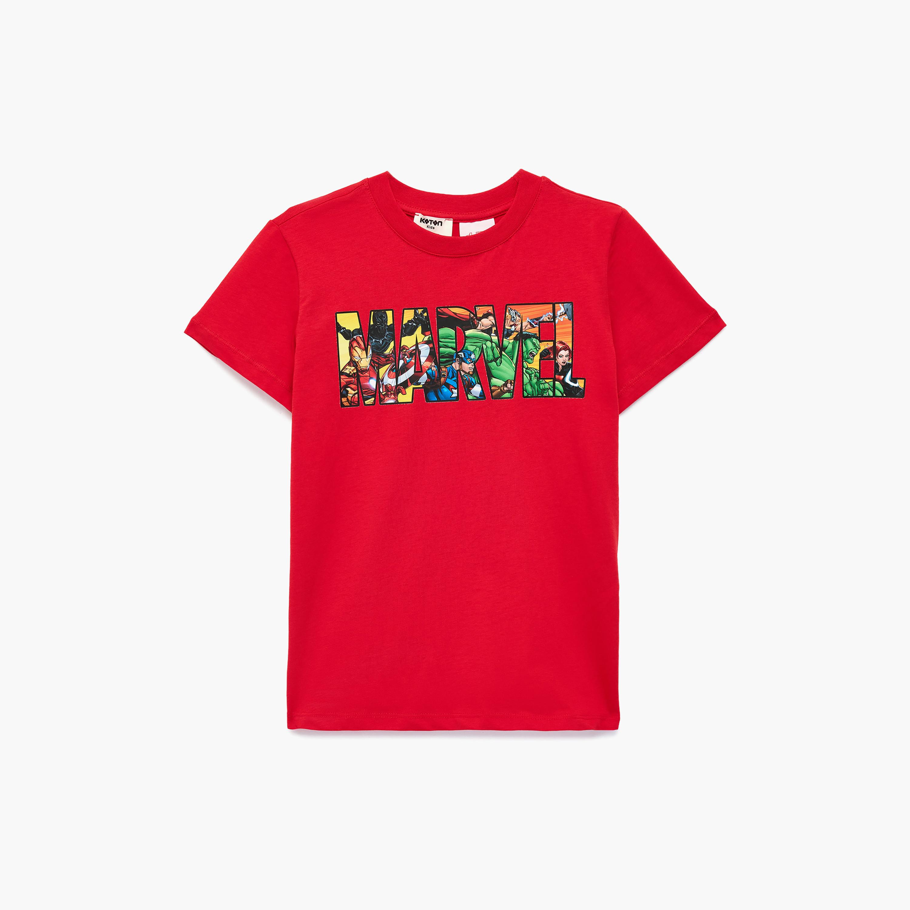 Koton Short Sleeves Marvel Printed T-Shirt-boys-clothing-tshirtsandpolos-image-1