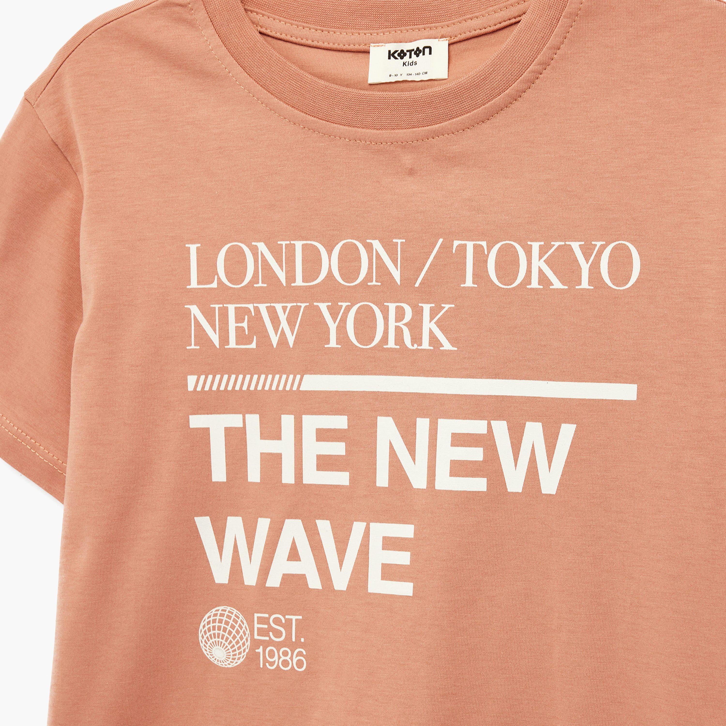 Koton Short Sleeves Printed T-Shirt-boys-clothing-tshirtsandpolos-image-3