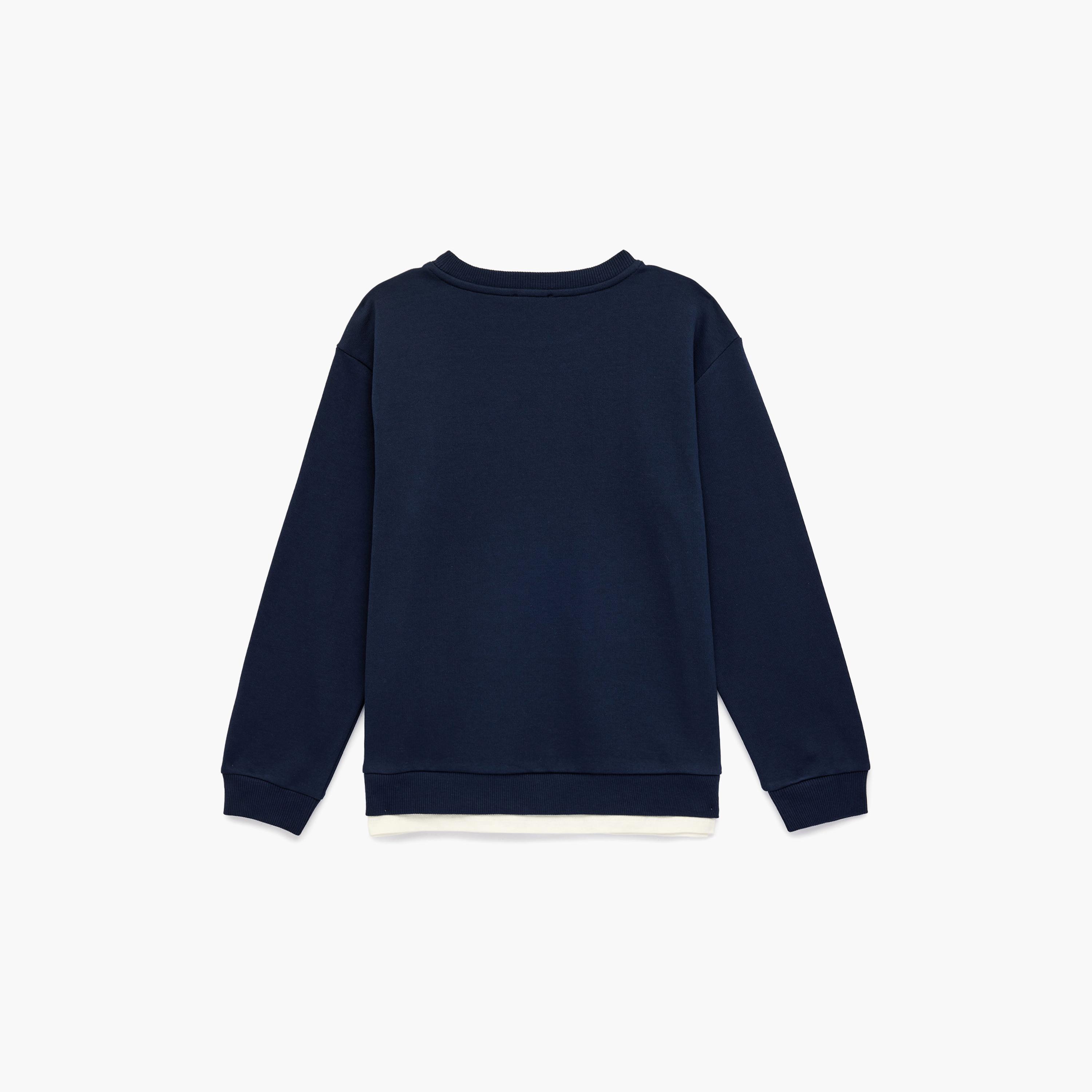 Koton Long Sleeves Solid Crew Neck Sweatshirt-boys-clothing-sweatshirts-image-2