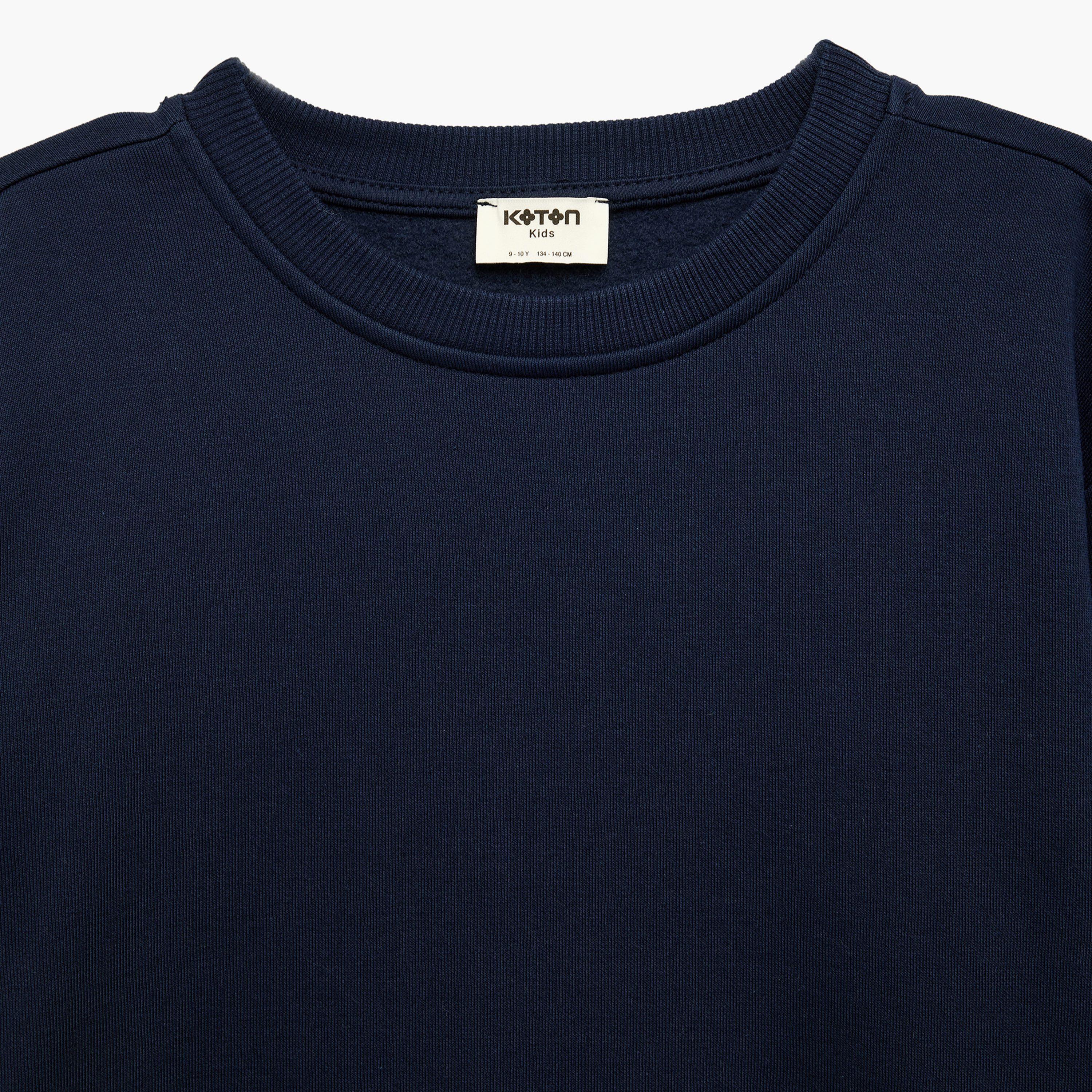 Koton Long Sleeves Solid Crew Neck Sweatshirt-boys-clothing-sweatshirts-image-3