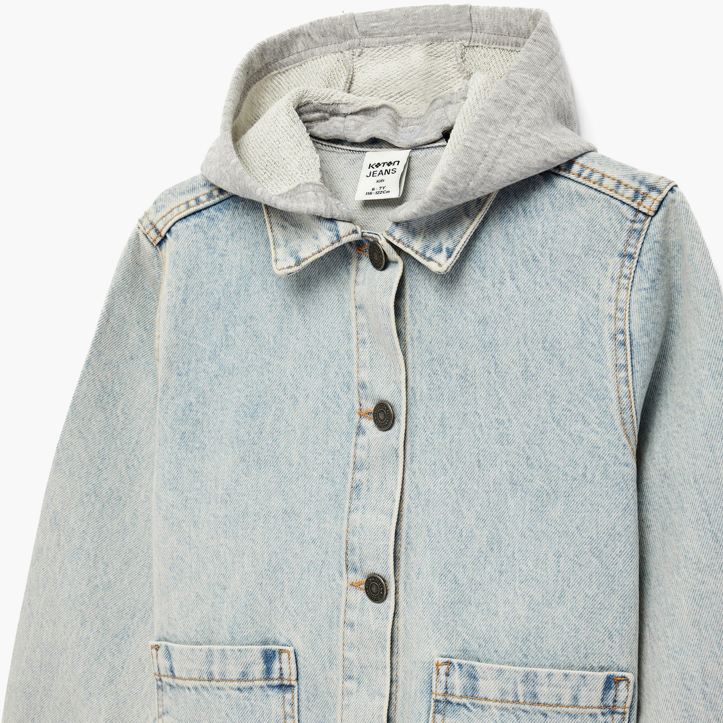 Koton Long Sleeves Oversized Hooded Jacket-boys-clothing-jacketsandcoats-image-3
