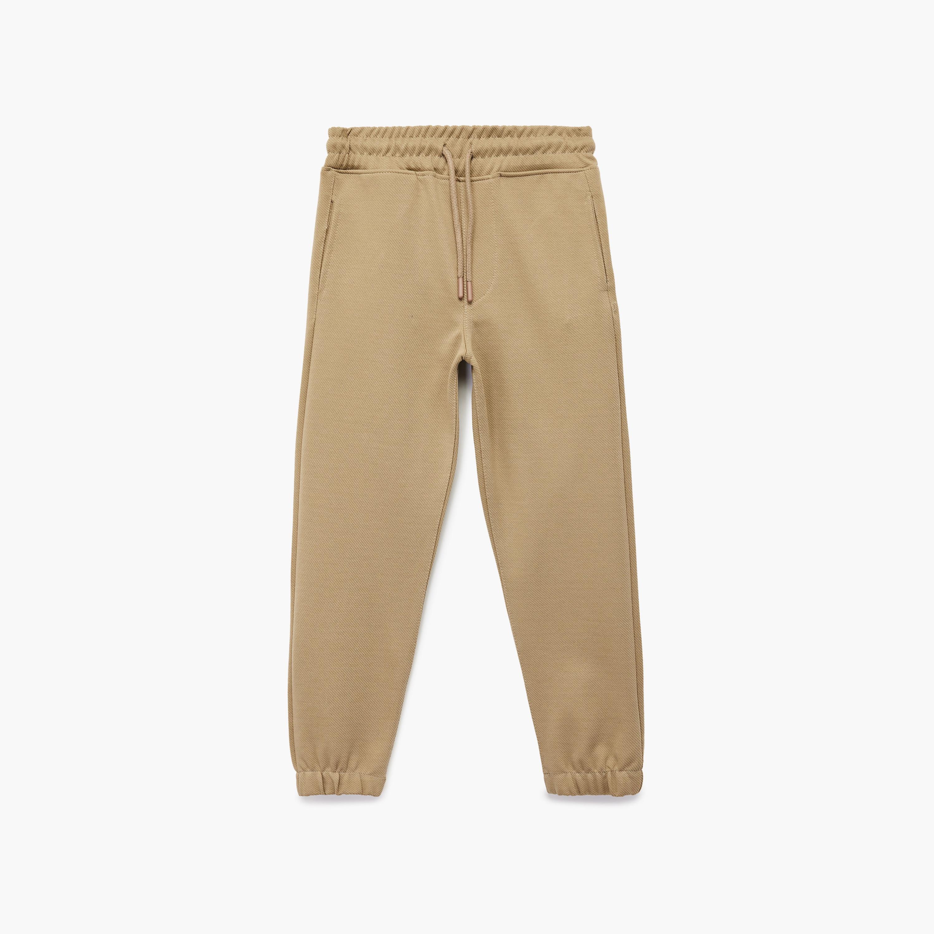بنطلون "بيسك جوغرز" قطن بخصر مطاطي وبرباط "درو سترينغ" من كوتون-boys-clothing-bottoms-joggersandtrackpants-image-1