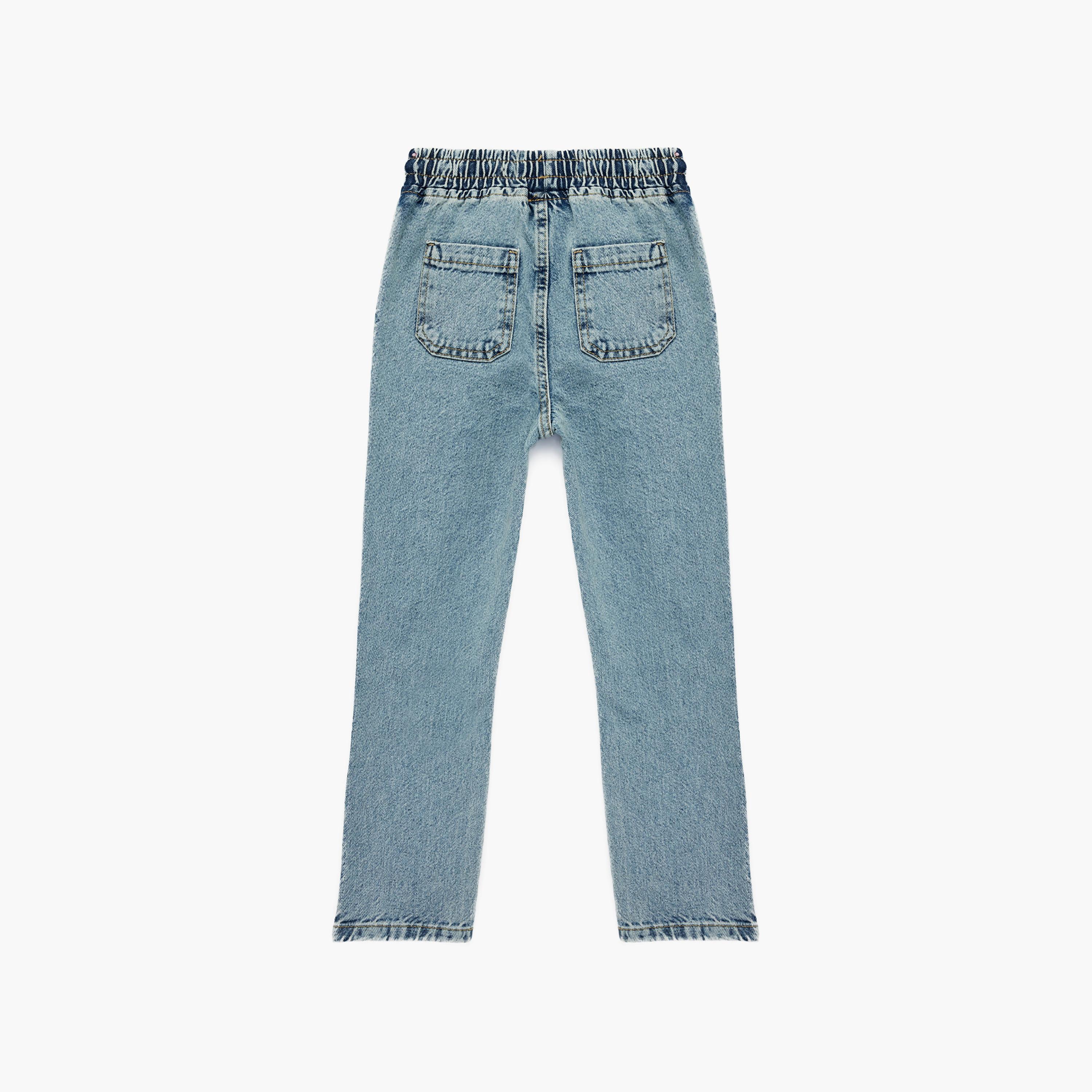 بنطلون جينز "جوغرز" دنيم برباط خصر من كوتون-boys-clothing-bottoms-jeans-image-2