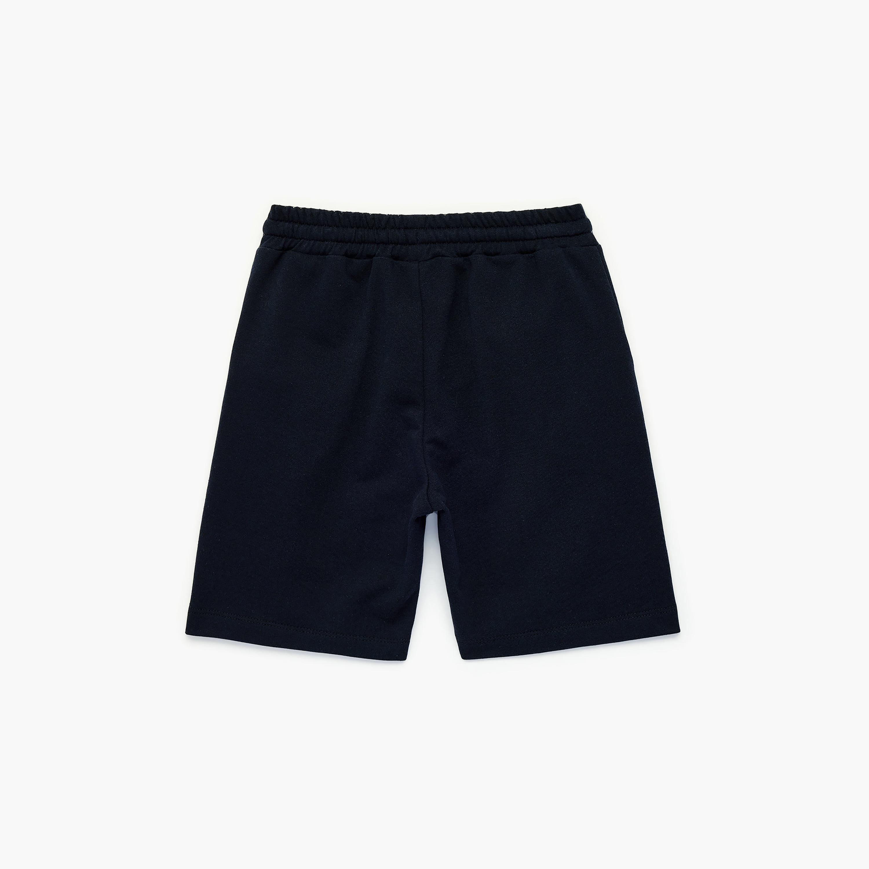 Koton Pocketed Drawstring Cotton Blended Basic Shorts-boys-clothing-bottoms-shorts-image-2