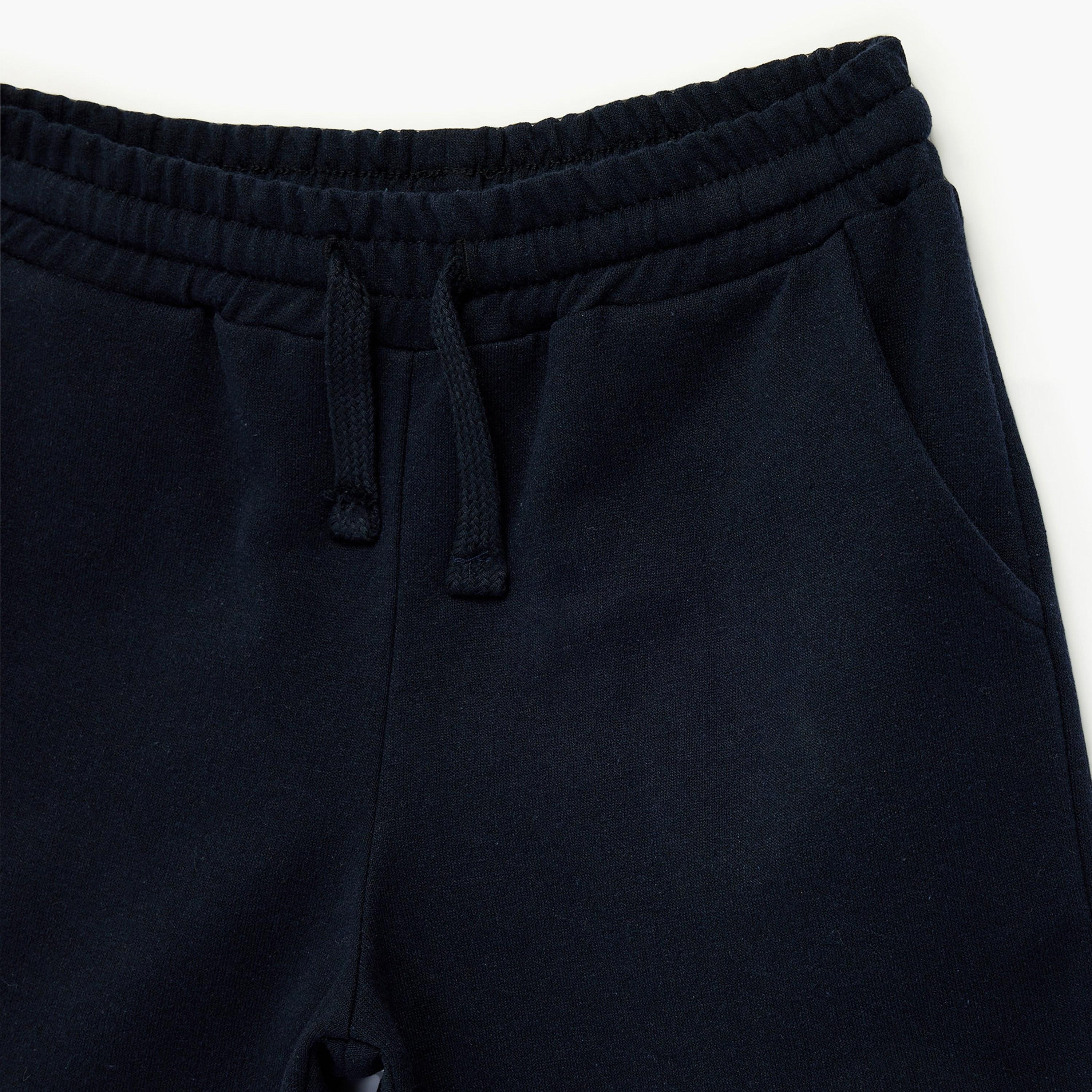 Koton Pocketed Drawstring Cotton Blended Basic Shorts-boys-clothing-bottoms-shorts-image-3