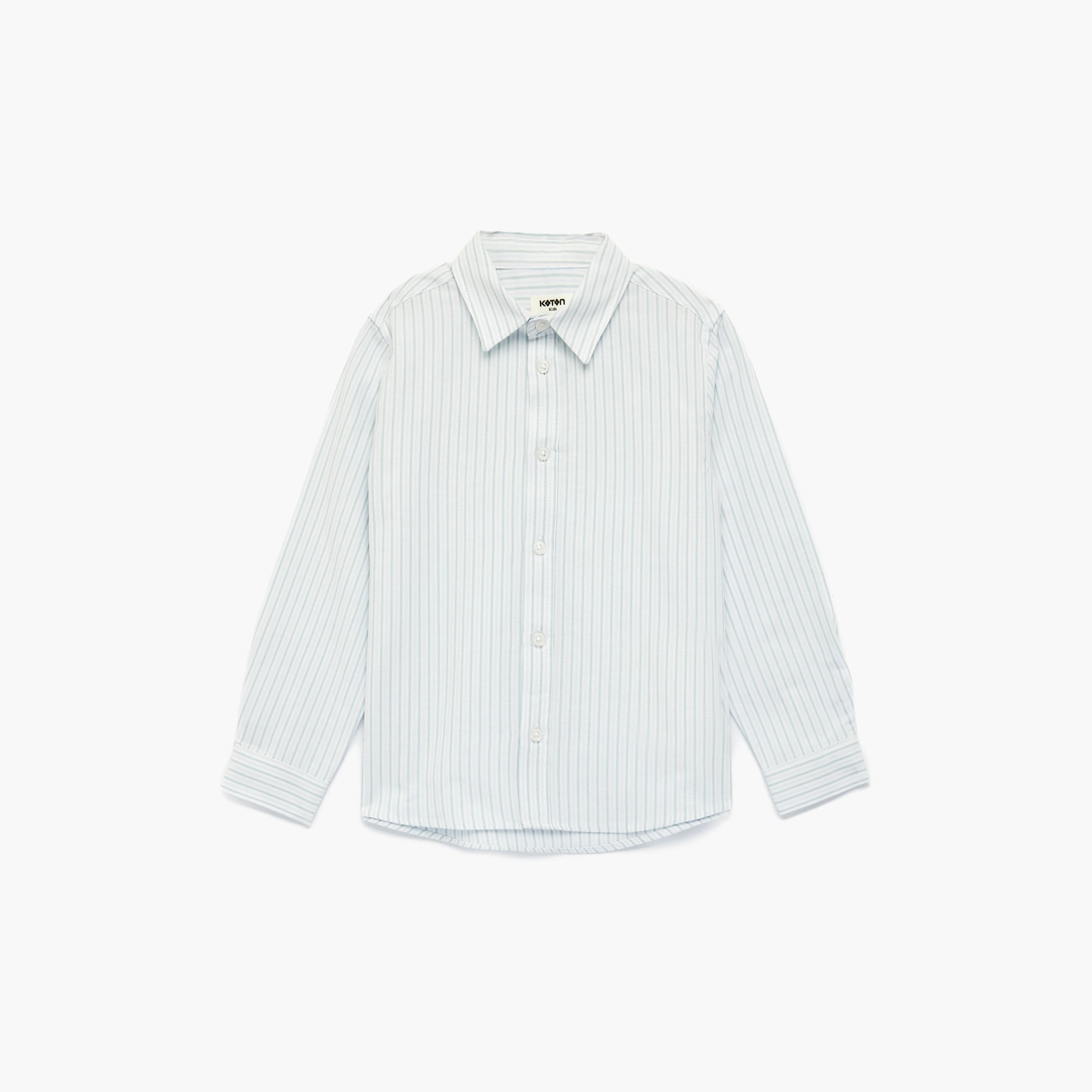 قميص قطن مخطط بأكمام طويلة من كوتون-boys-clothing-shirts-image-1