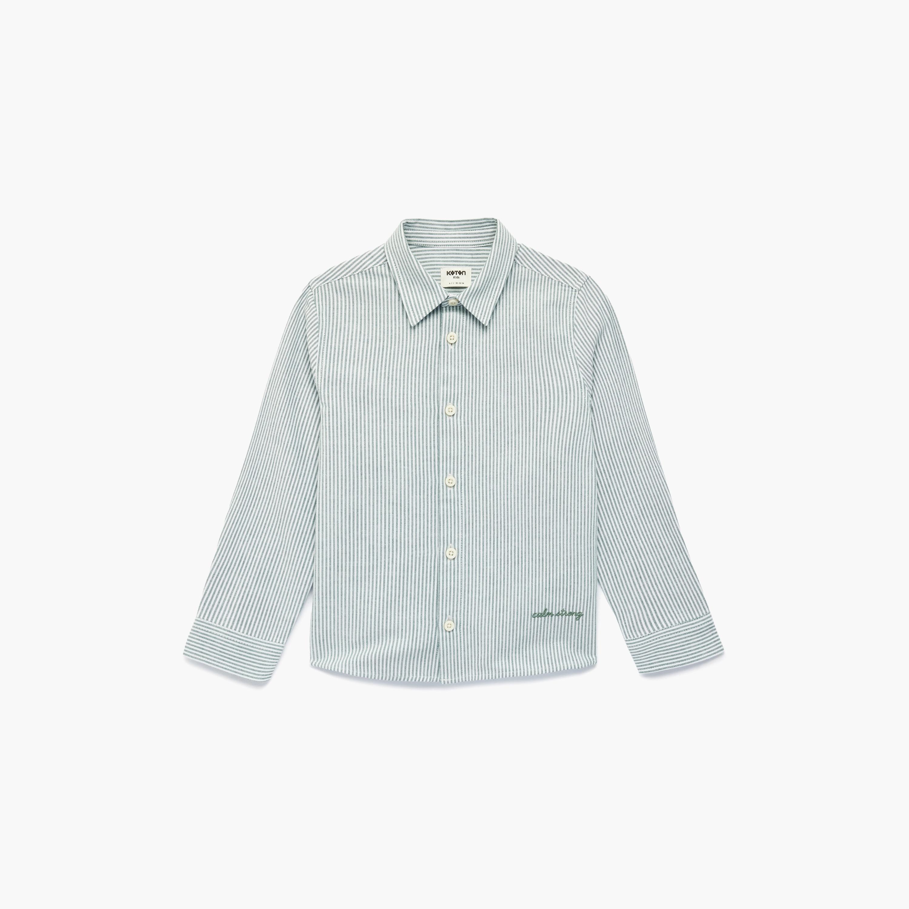 قميص قطن مخطط بأكمام طويلة من كوتون-boys-clothing-shirts-image-1