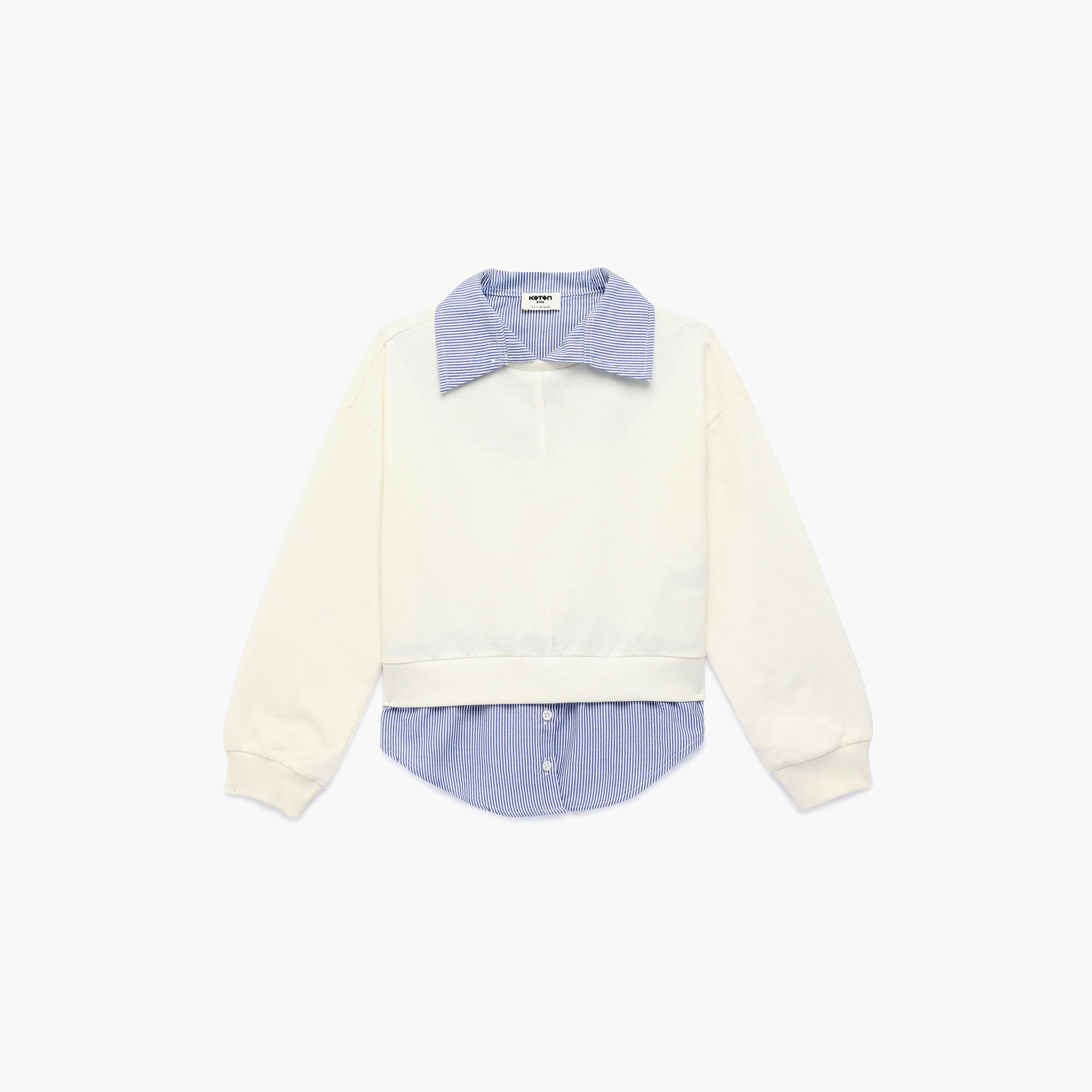 Koton Solid Round Neck Sweatshirt-girls-clothing-sweatshirts-image-1