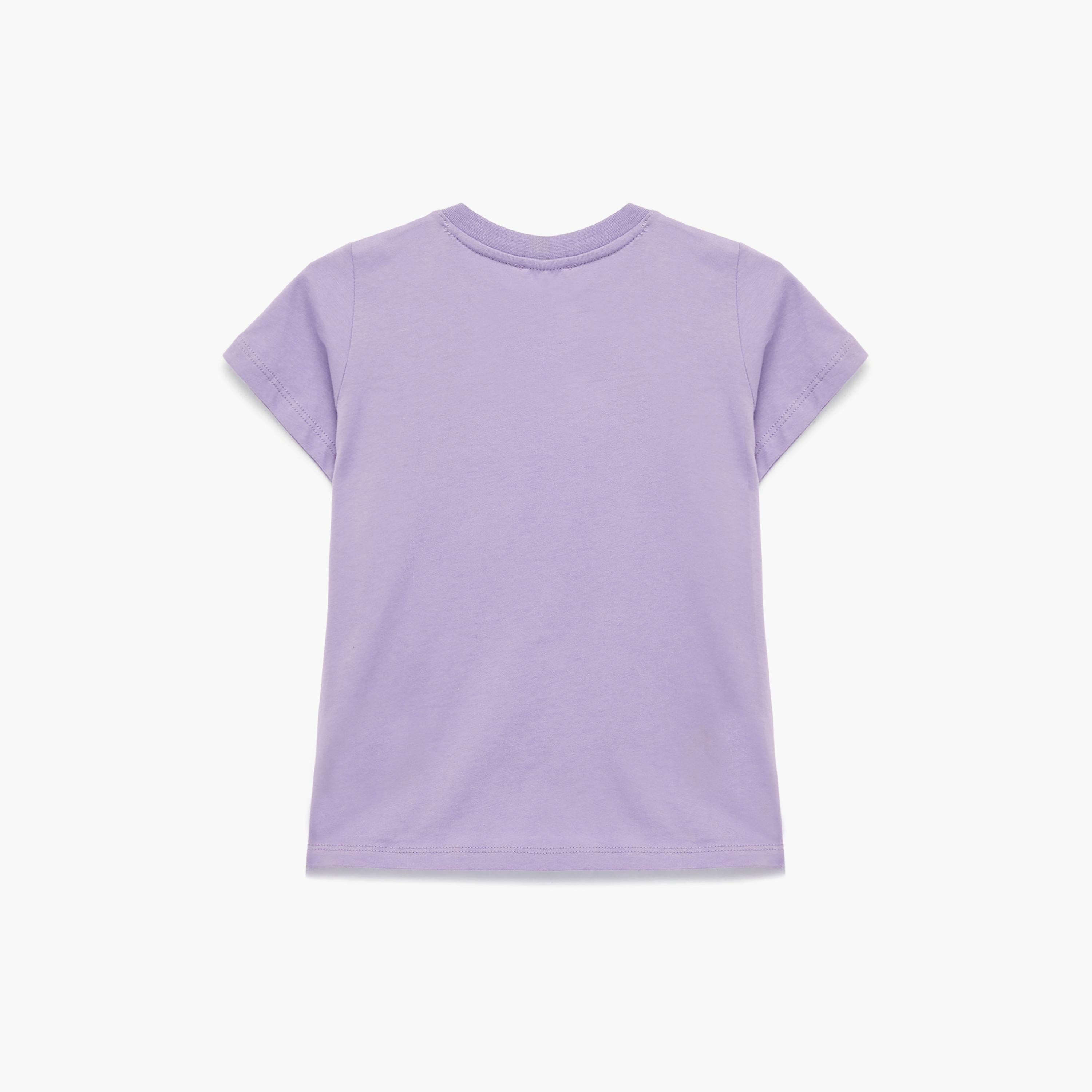 تي شيرت بطبعة قطة وأكمام قصيرة من كوتون-girls-clothing-tshirts-image-2