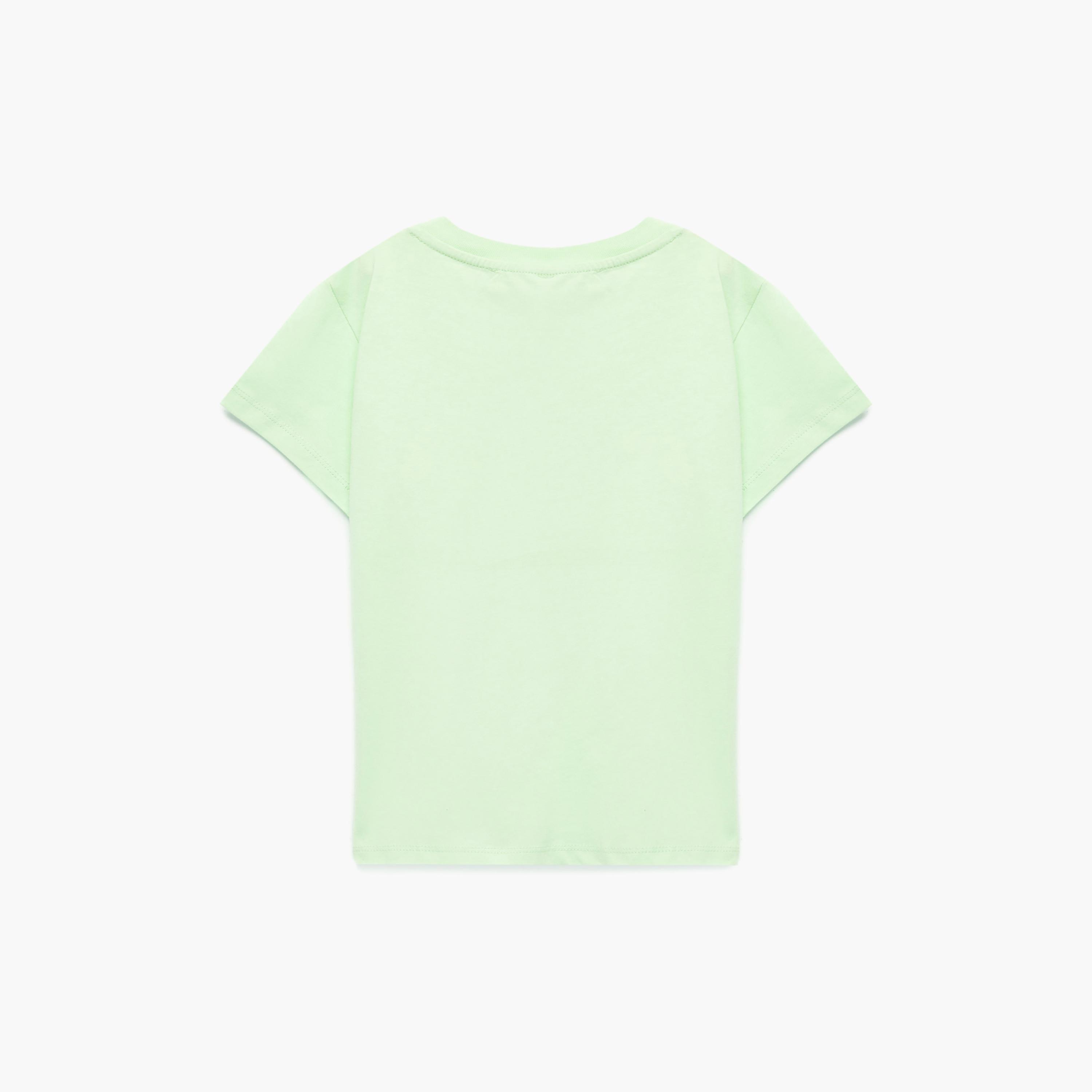 تي شيرت بتطريز عصفور وأكمام قصيرة من كوتون-girls-clothing-tshirts-image-2