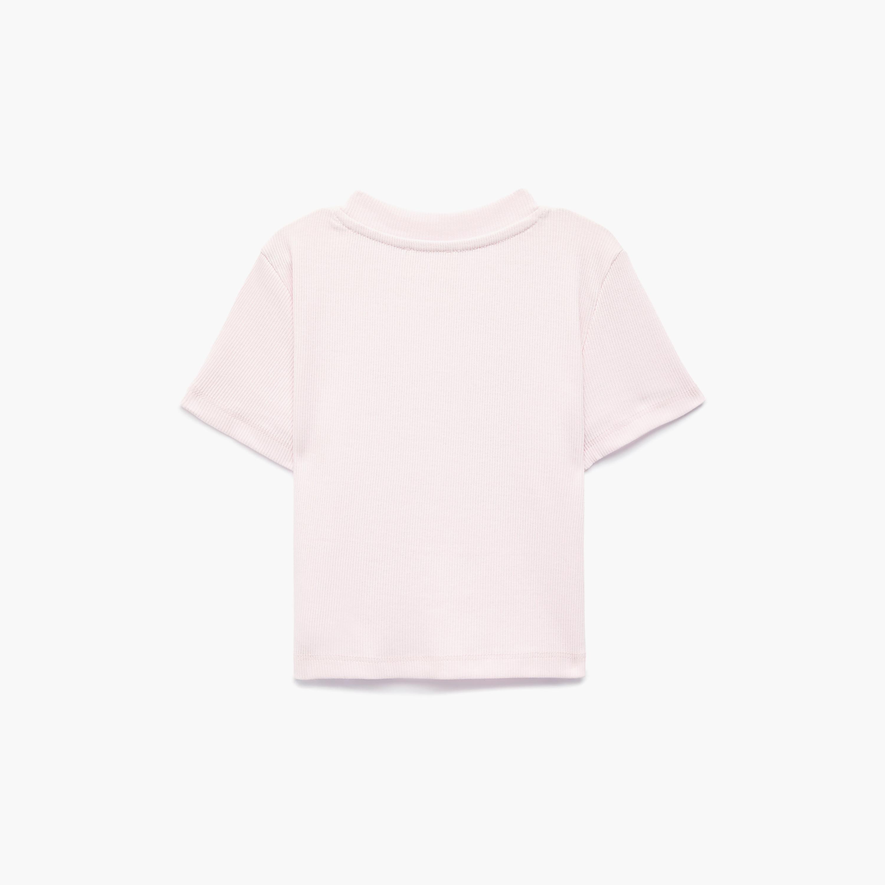 Koton Short Sleeves Bow Embroidered T-Shirt-girls-clothing-tshirts-image-2