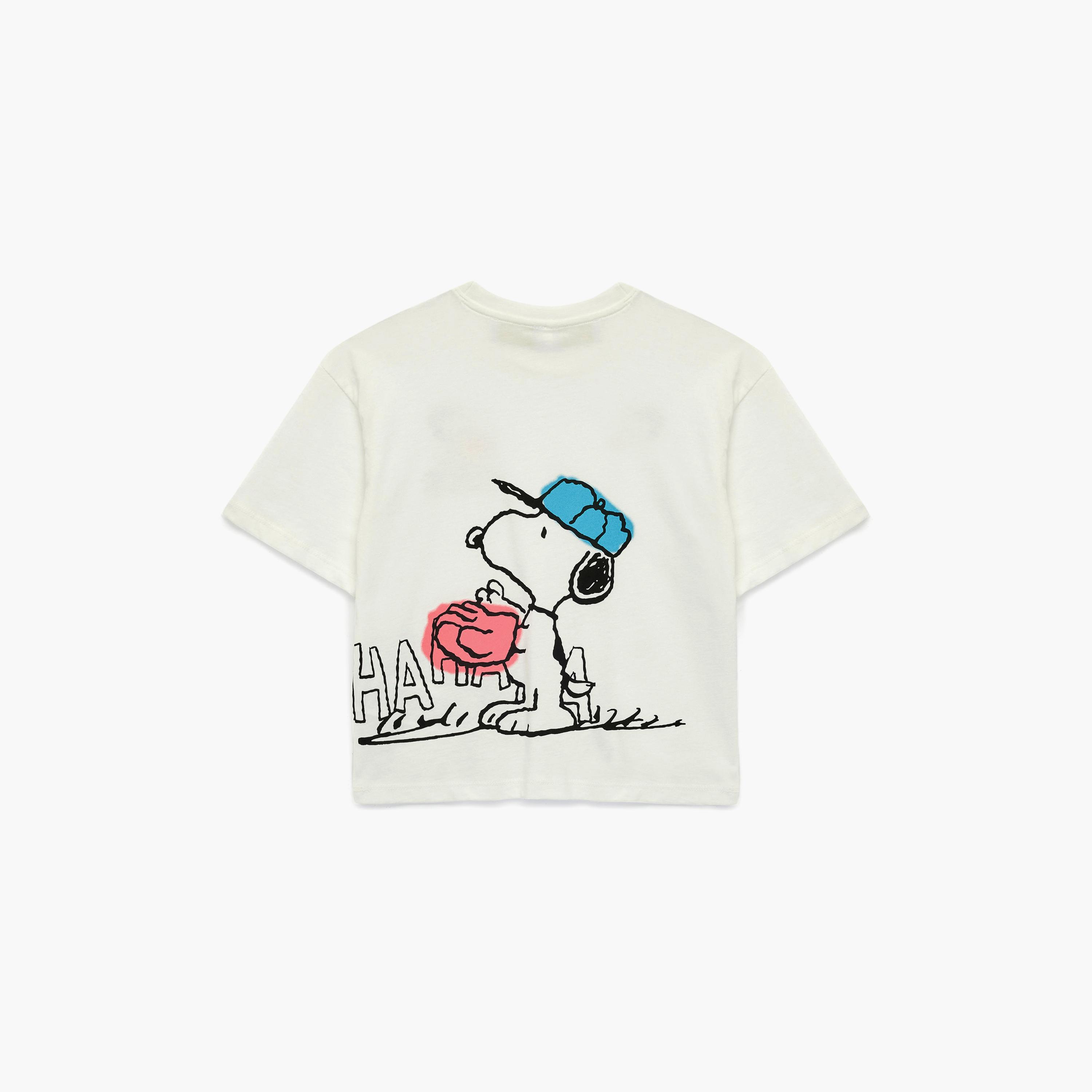 Koton Short Sleeves Snoopy Printed T-Shirt-girls-clothing-tshirts-image-2