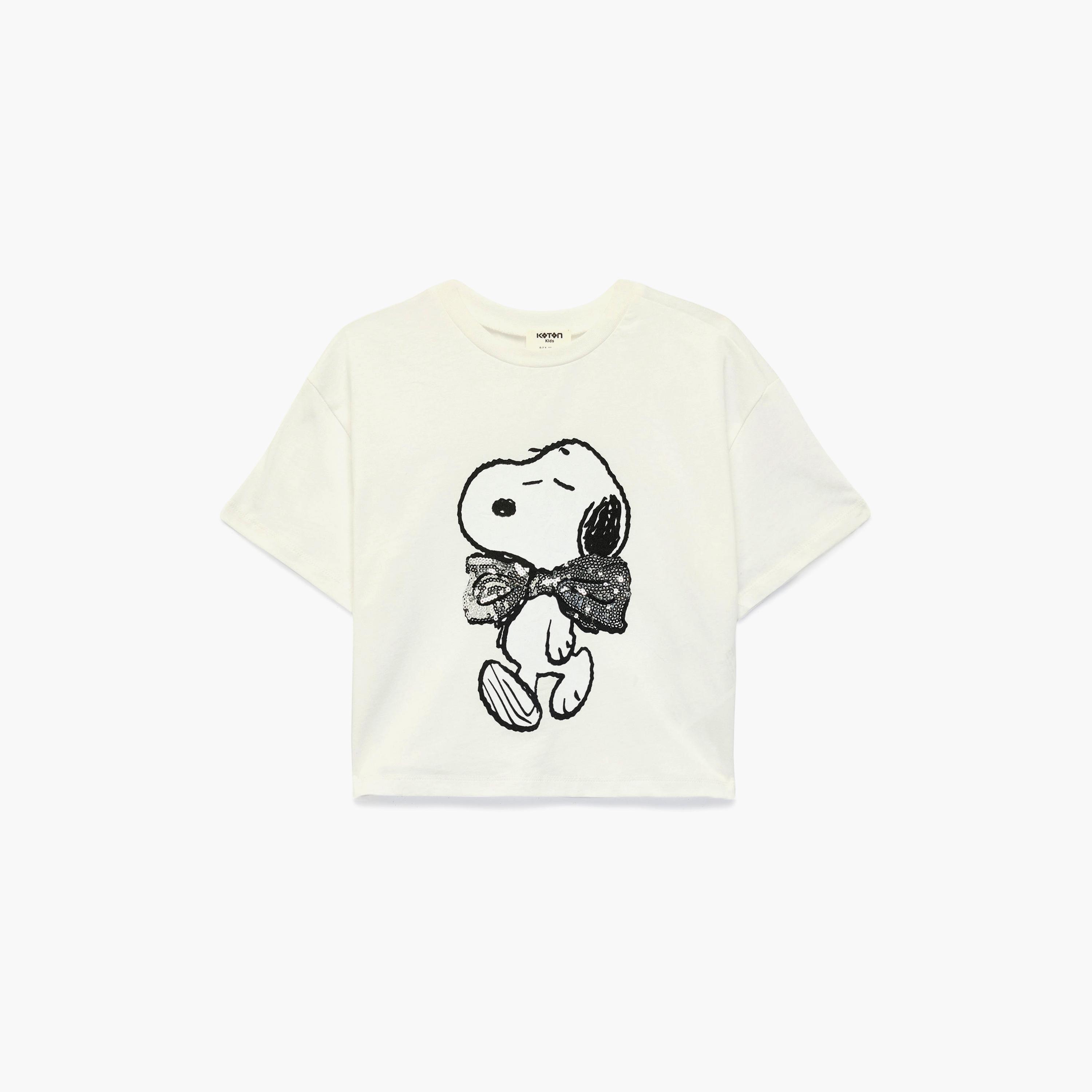 Koton Short Sleeves Toon Embroidered T-Shirt-girls-clothing-tshirts-image-1