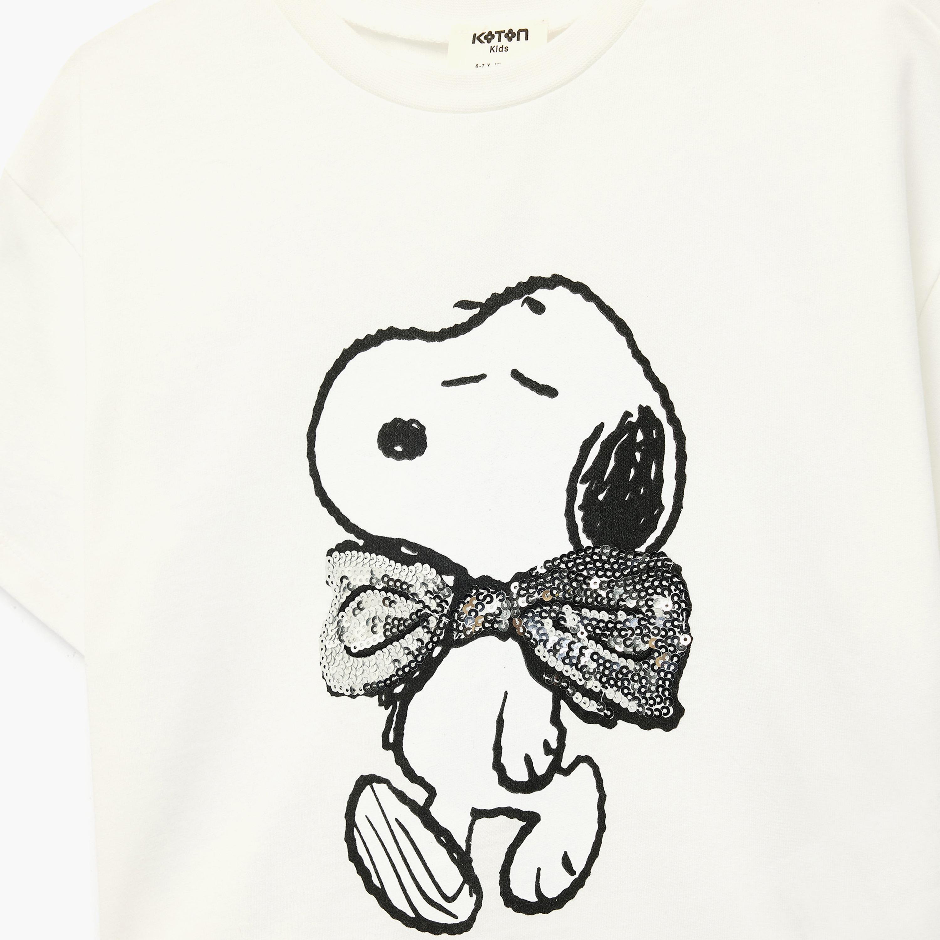 Koton Short Sleeves Toon Embroidered T-Shirt-girls-clothing-tshirts-image-3
